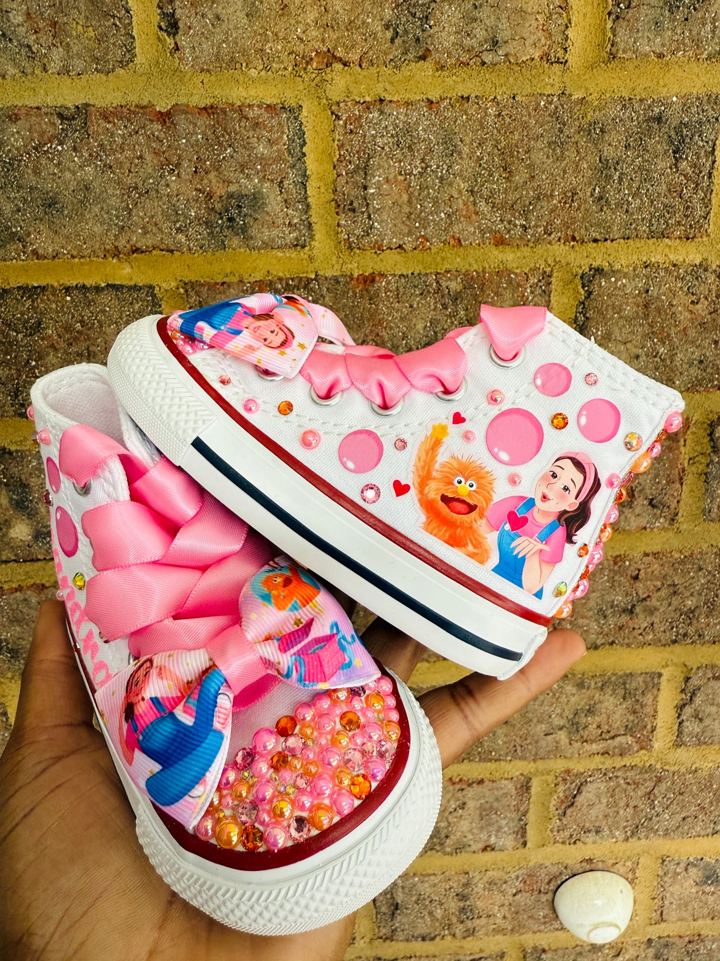 Ms Rachel Bling Converse Sneakers, Ms Rachel Personalize Bling sneakers