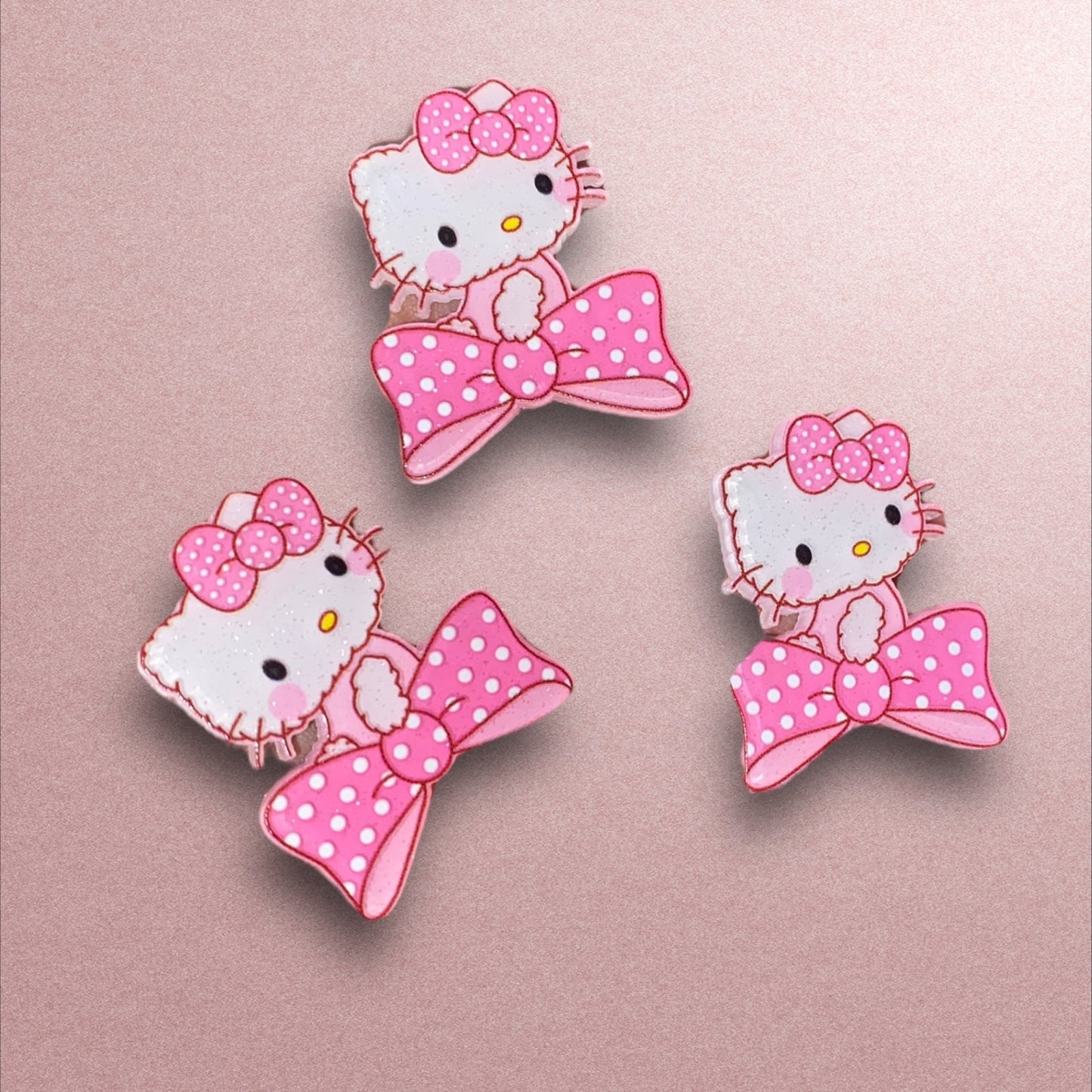 3D Hello Kitty Glitter Resin Planar (Price is for 1 piece)