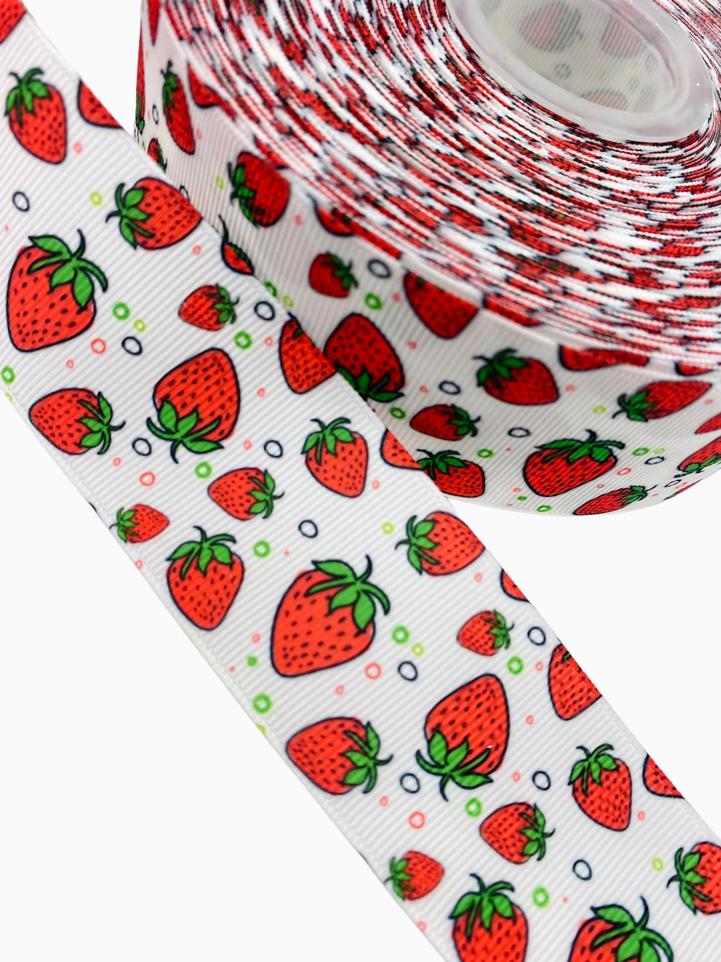#C34 (Strawberry Ribbon 38mm/ 1.5 Inch Ribbon) 1 Yard 🟢