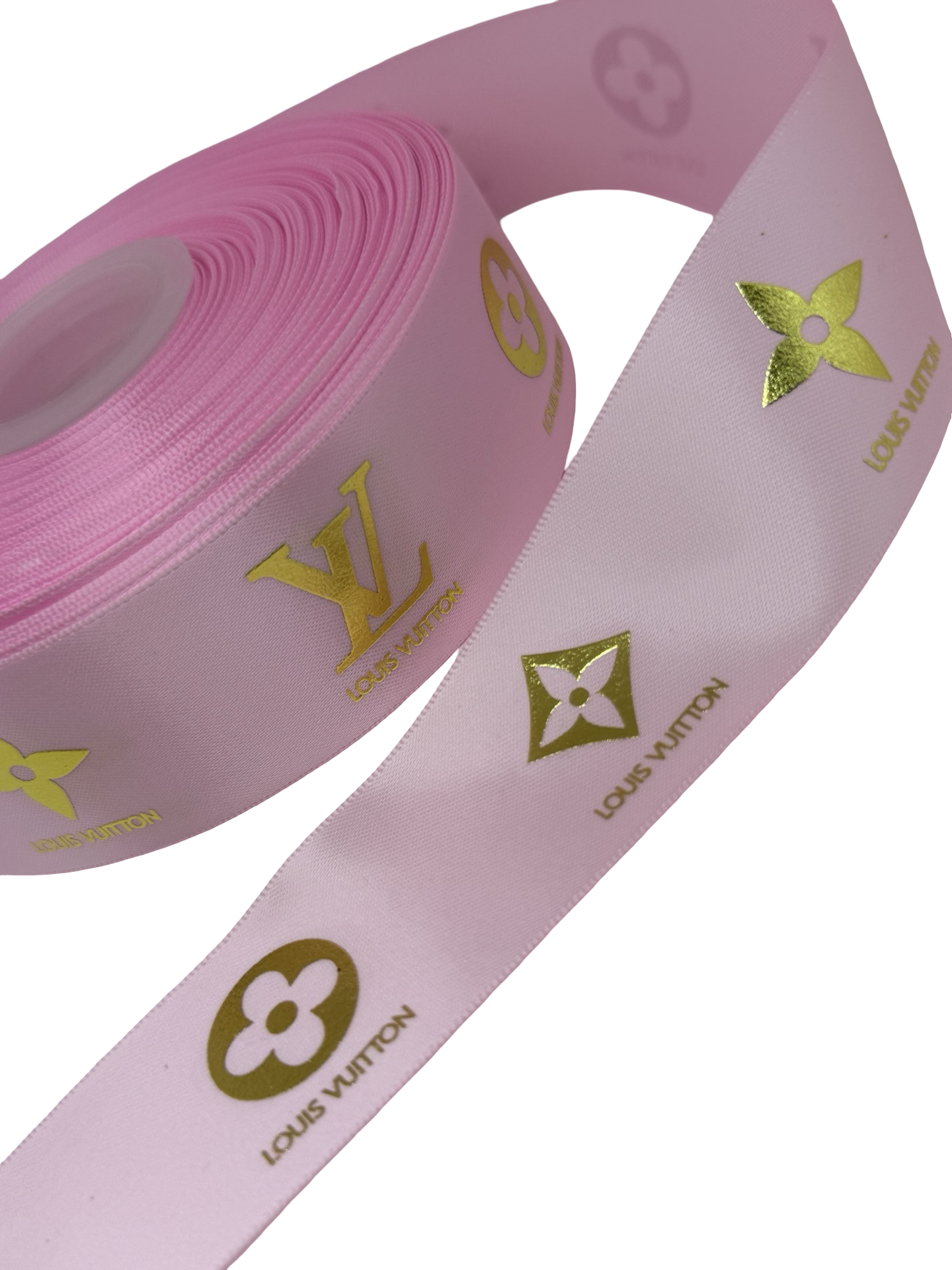LV Ribbon (1 yard) 38mm/ 1.5 inches Foil Ribbon )