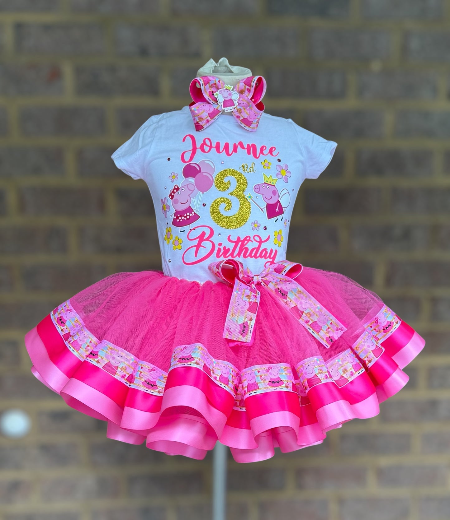 Peppa Pig Tutu Set Peppa Pig Birthday outfit Peppa Pig tutu outfit