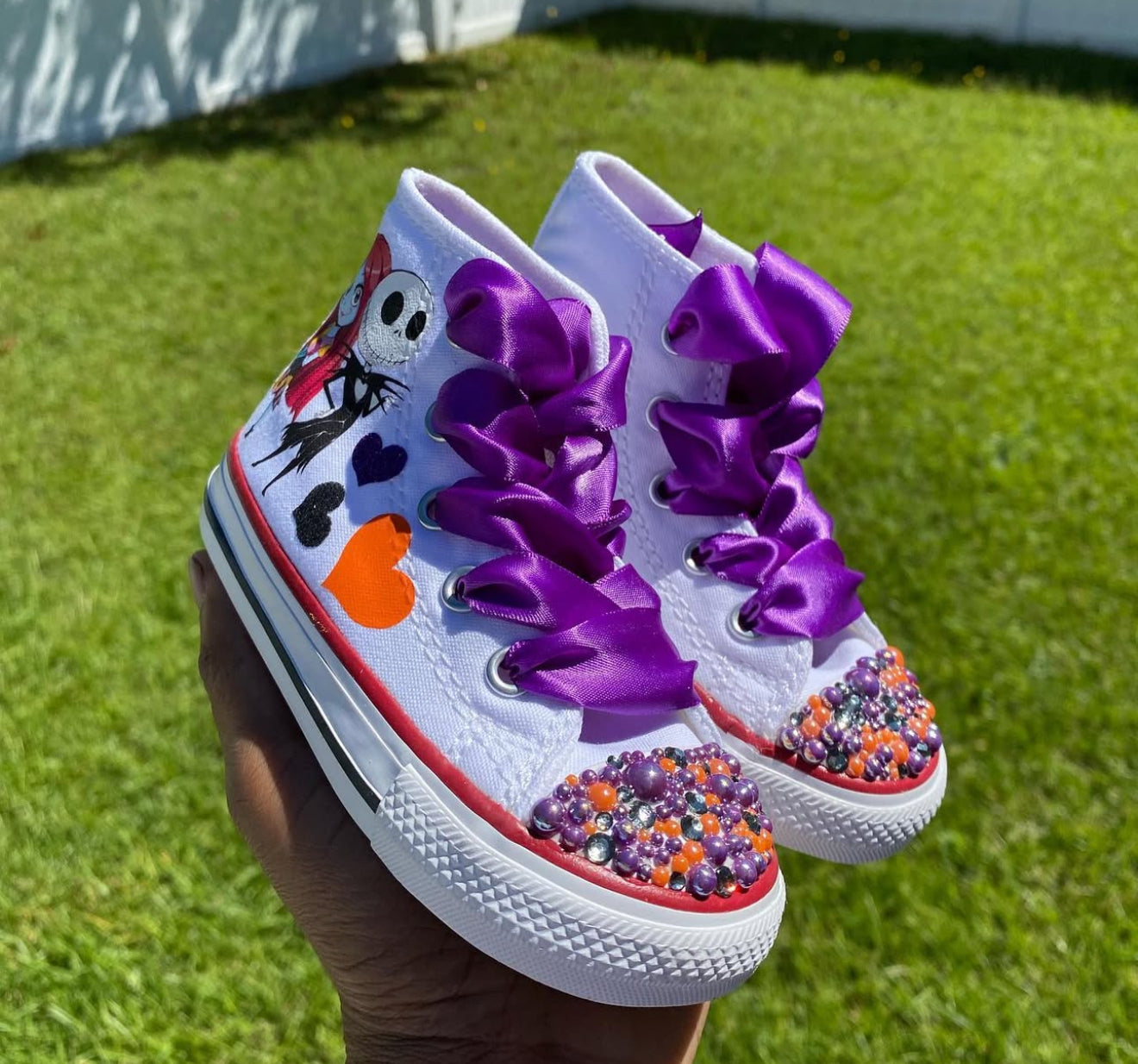Night Before Christmas Bling Converse Sneakers