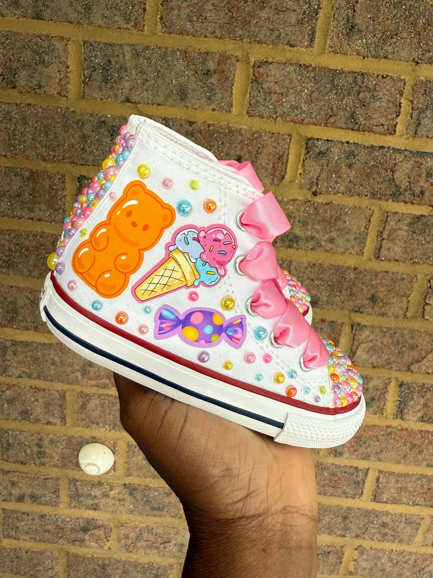 Candy Land Personalized Sneakers, Bling Converse Shoes