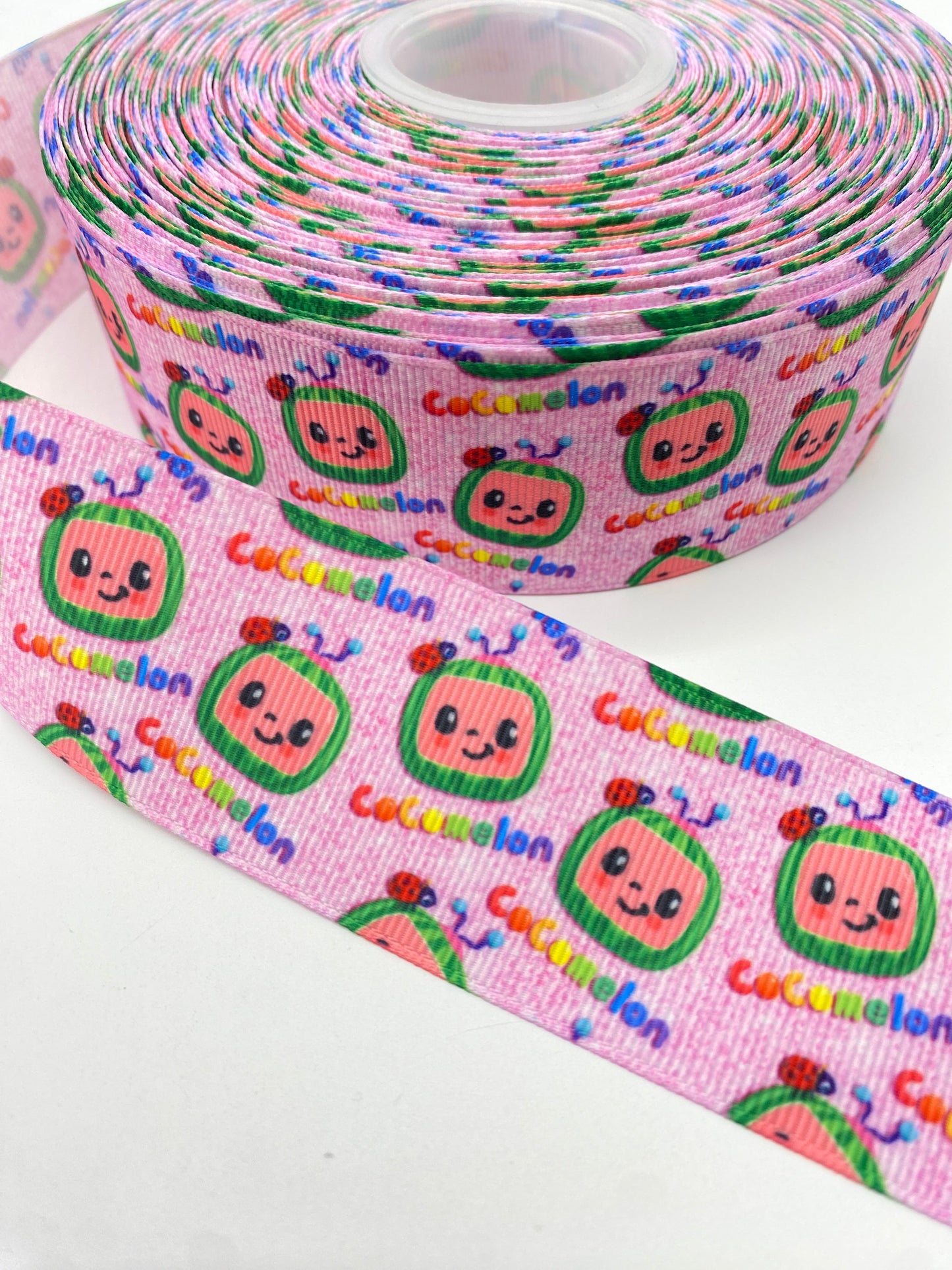 #C91 (38mm / 1.5 inch Ribbon, Cocomelon Ribbon (1 Yard) 🟢