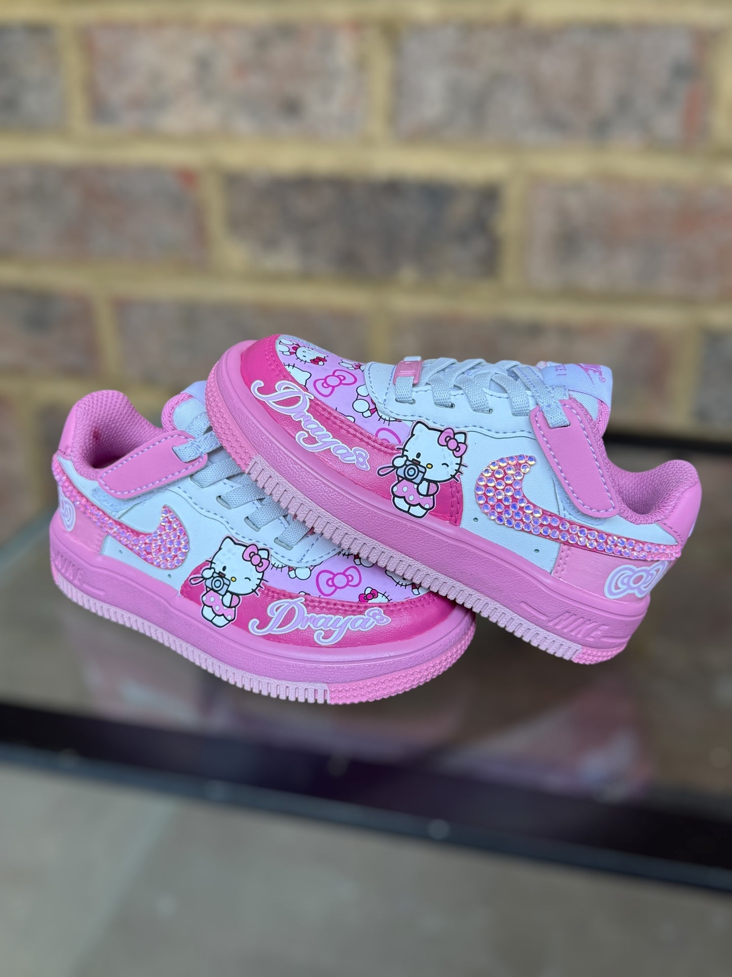 Hello Kitty Sneakers Luxury Bling Sneakers – Customized Air Force 1s - Hello Kitty Air Force 1’s