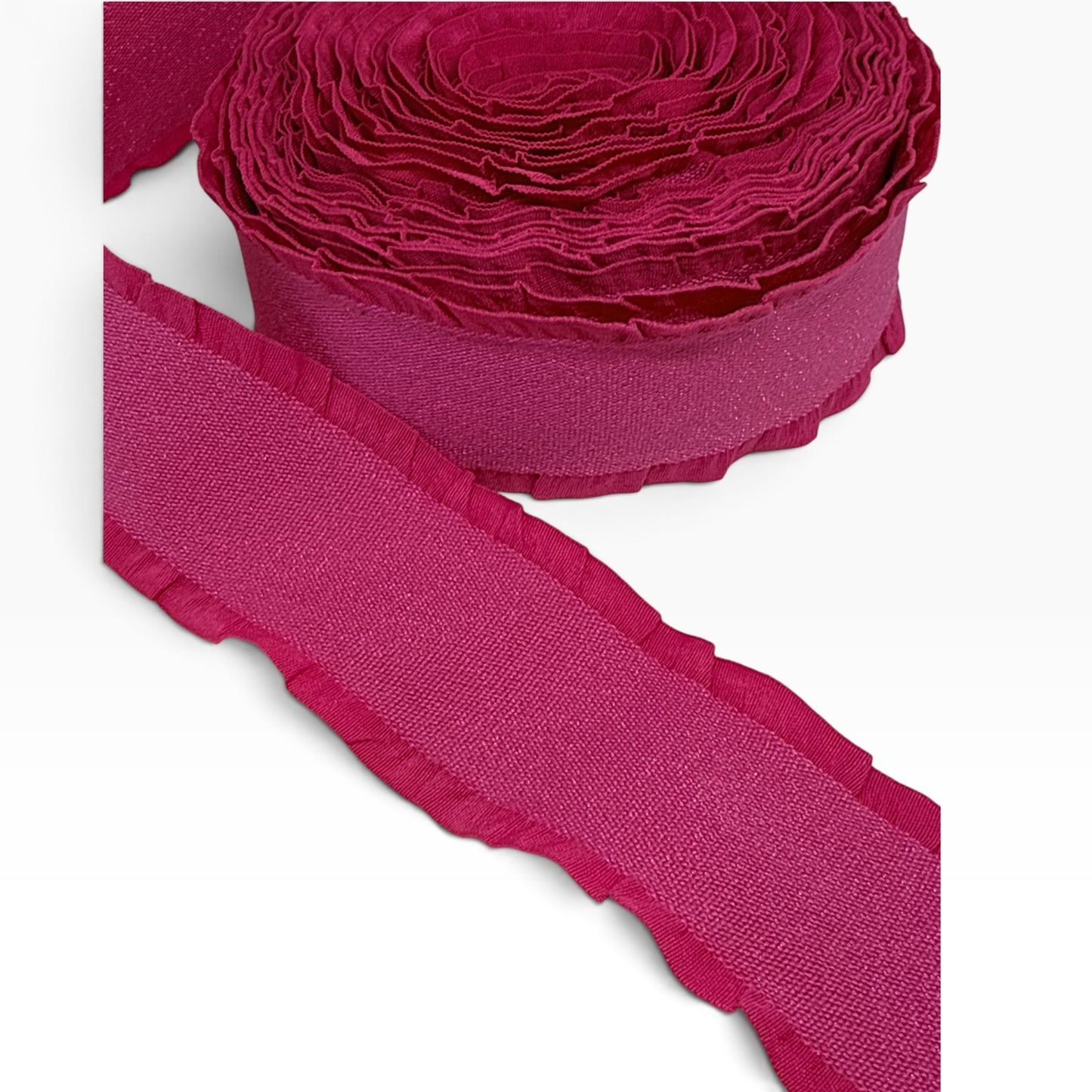 Pink Ruffle Ribbon (per yard) 1.5 inch