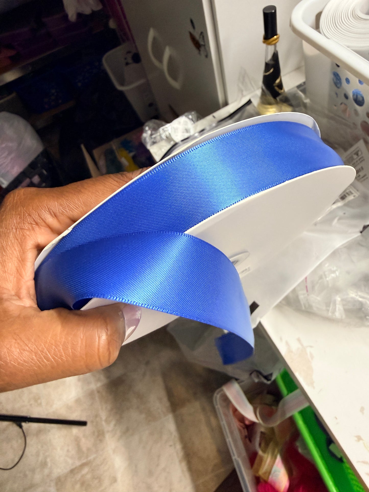 Blue ribbon 10 yards (1 inch)