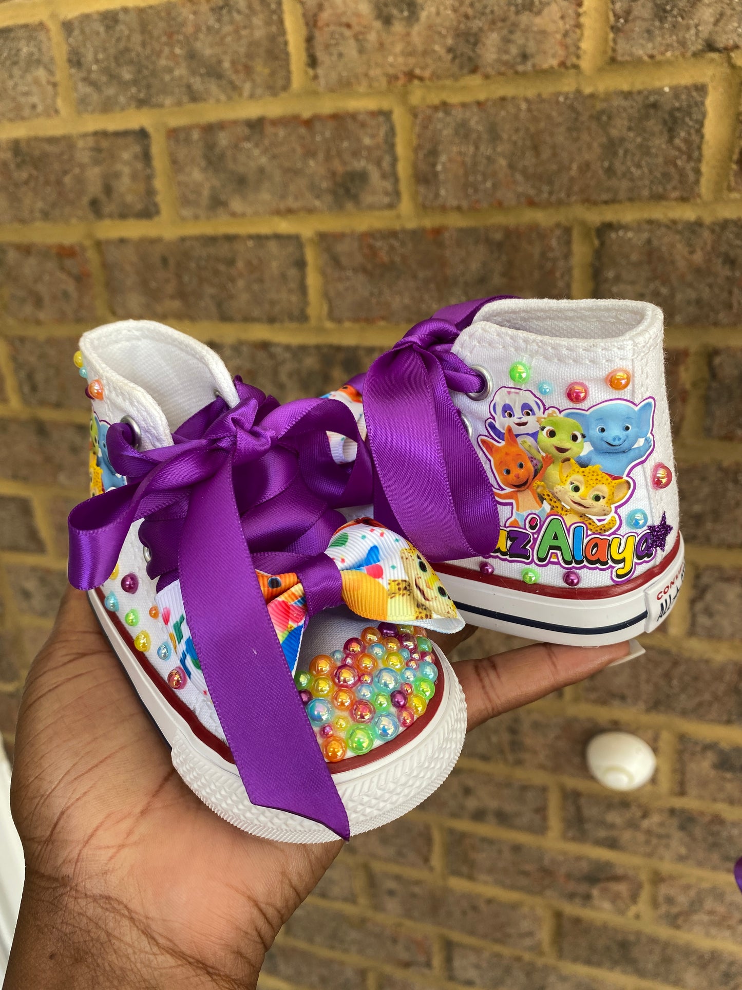 Word Party Bling Converse Sneaker, Word Party Personalized Sneaker