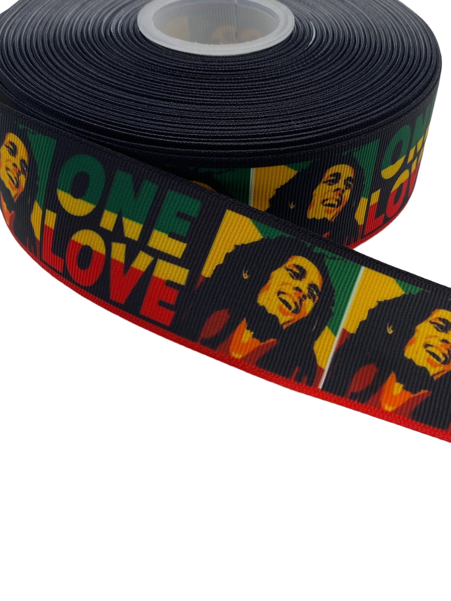 38mm / 1.5 inch Ribbon, Bob Marley Ribbon (1 Yard)