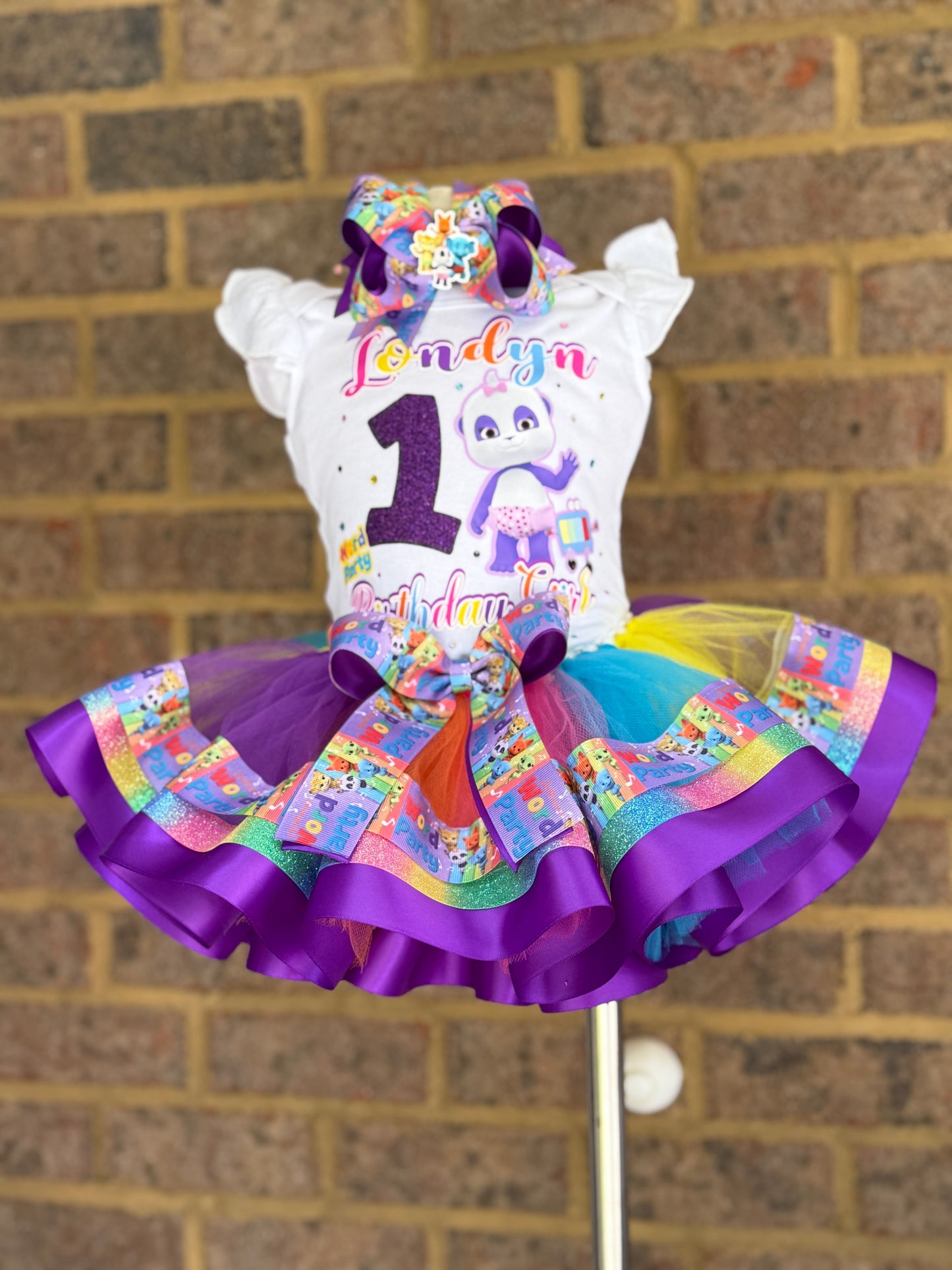 Word Party Tutu Outfit word party tutu set word party ruffle socks