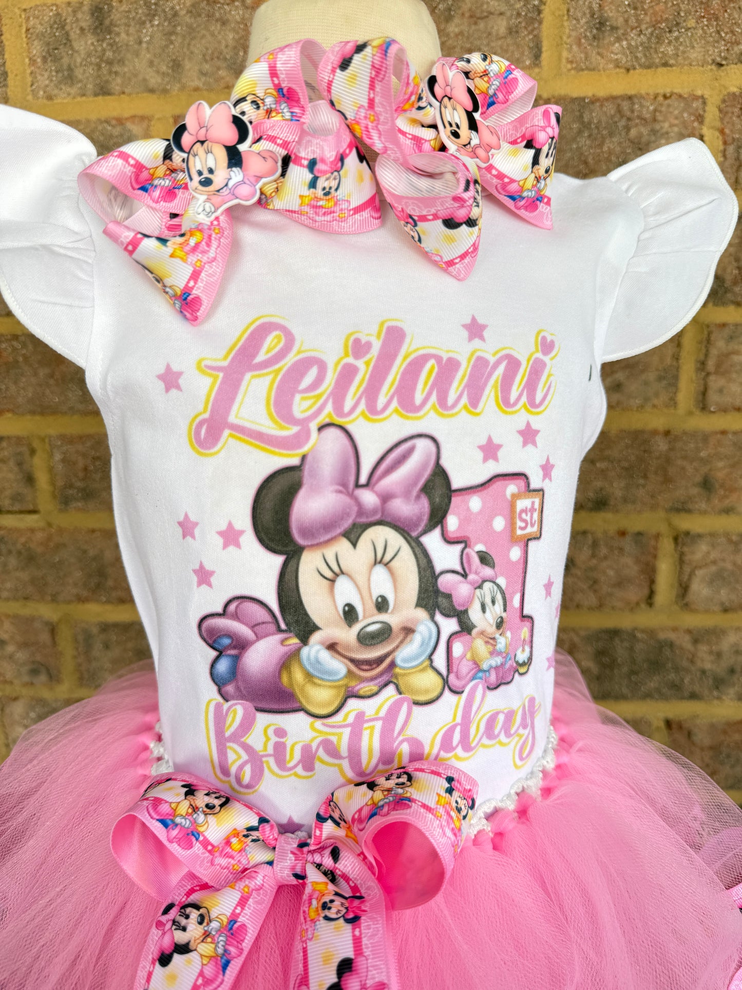 Minnie Mouse tutu set, Minnie Mouse tutu outfit, Minnie Mouse Birthday Outfit 2