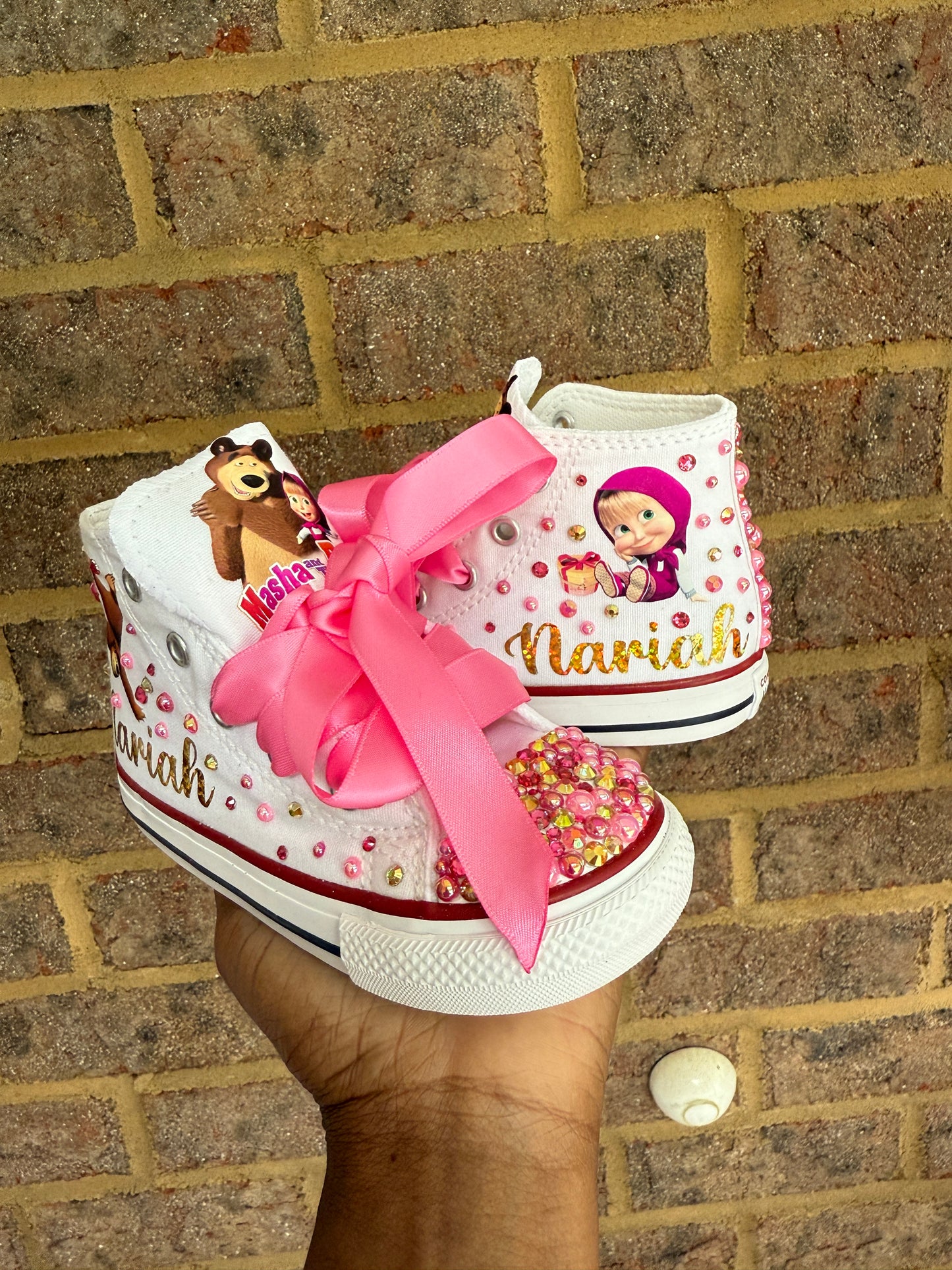 Marsha and Bear Bling Converse Sneakers, Marsha and Bear Bling shoes