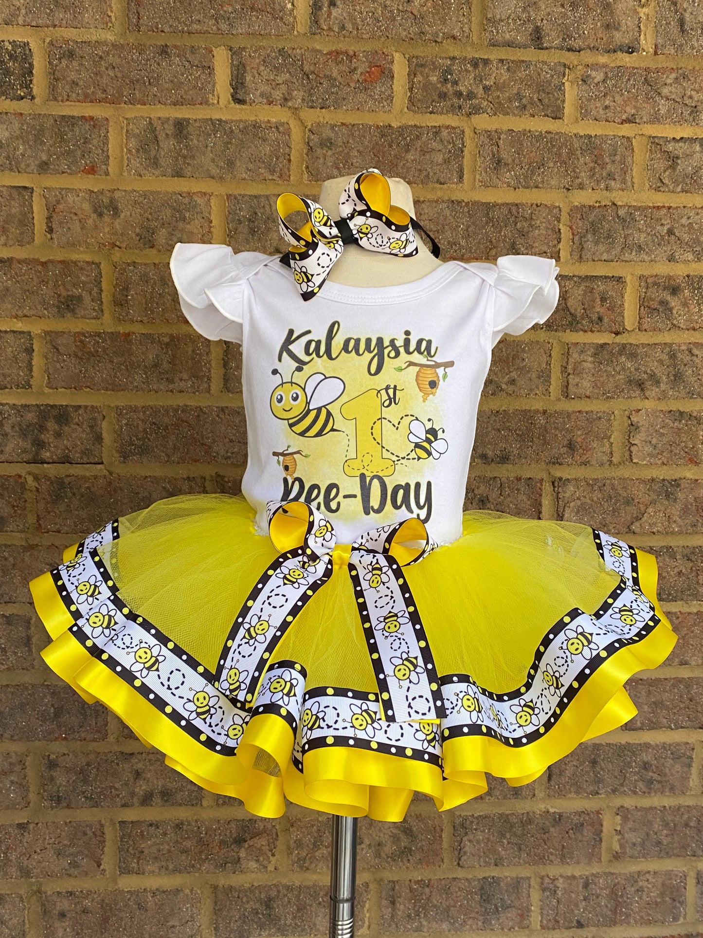 Bee Tutu Outfit Bees Birthday outfit Bee Birthday tutu set