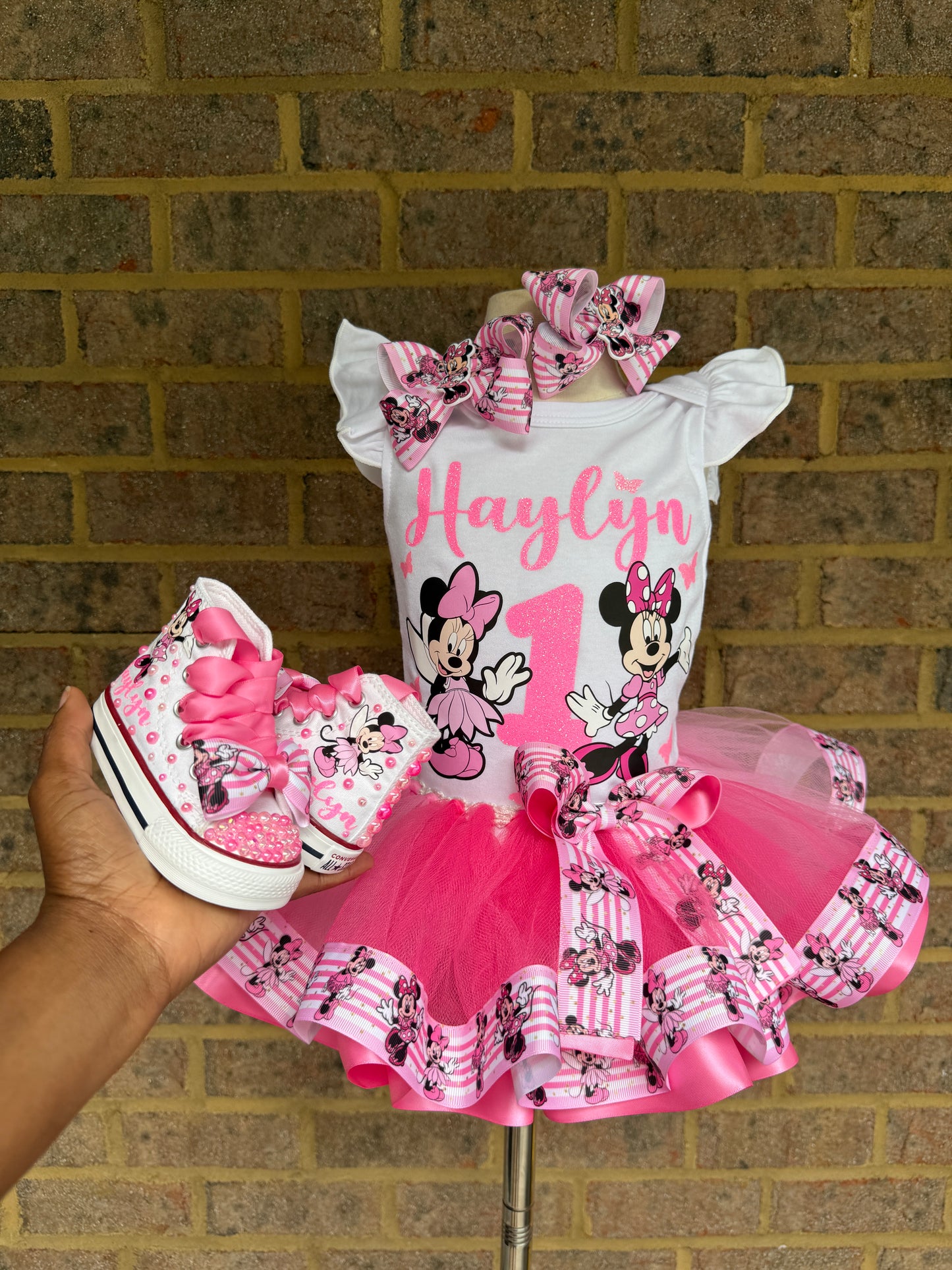 Minnie Mouse tutu set, Minnie Mouse tutu outfit, Minnie Mouse Birthday