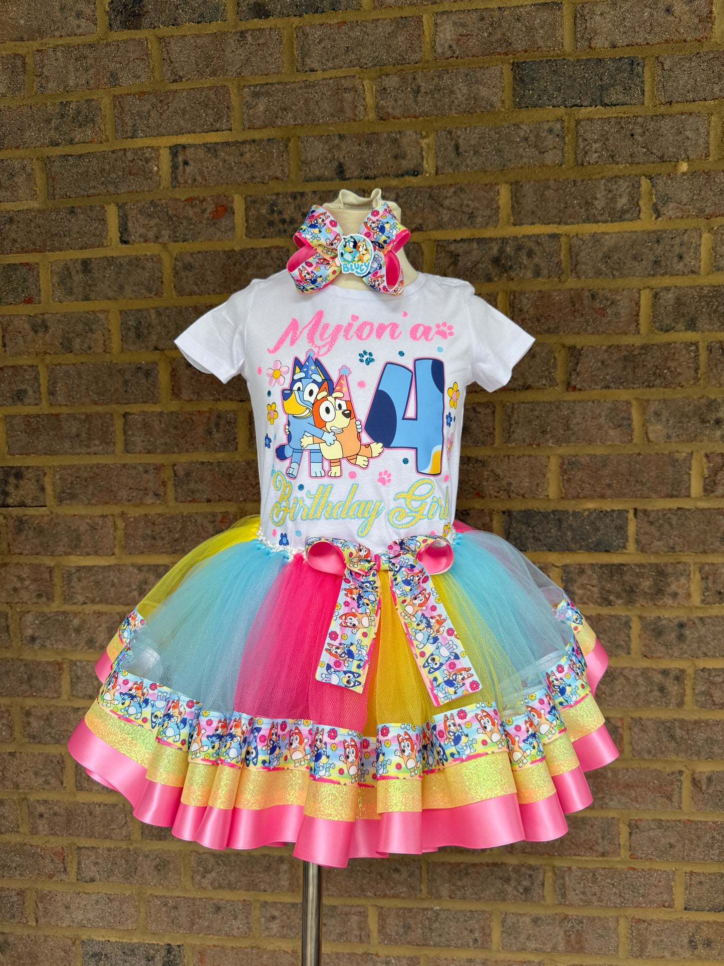 Bluey tutu outfit Bluey Birthday Bluey tutu set Bluey Birthday outfit with matching Socks