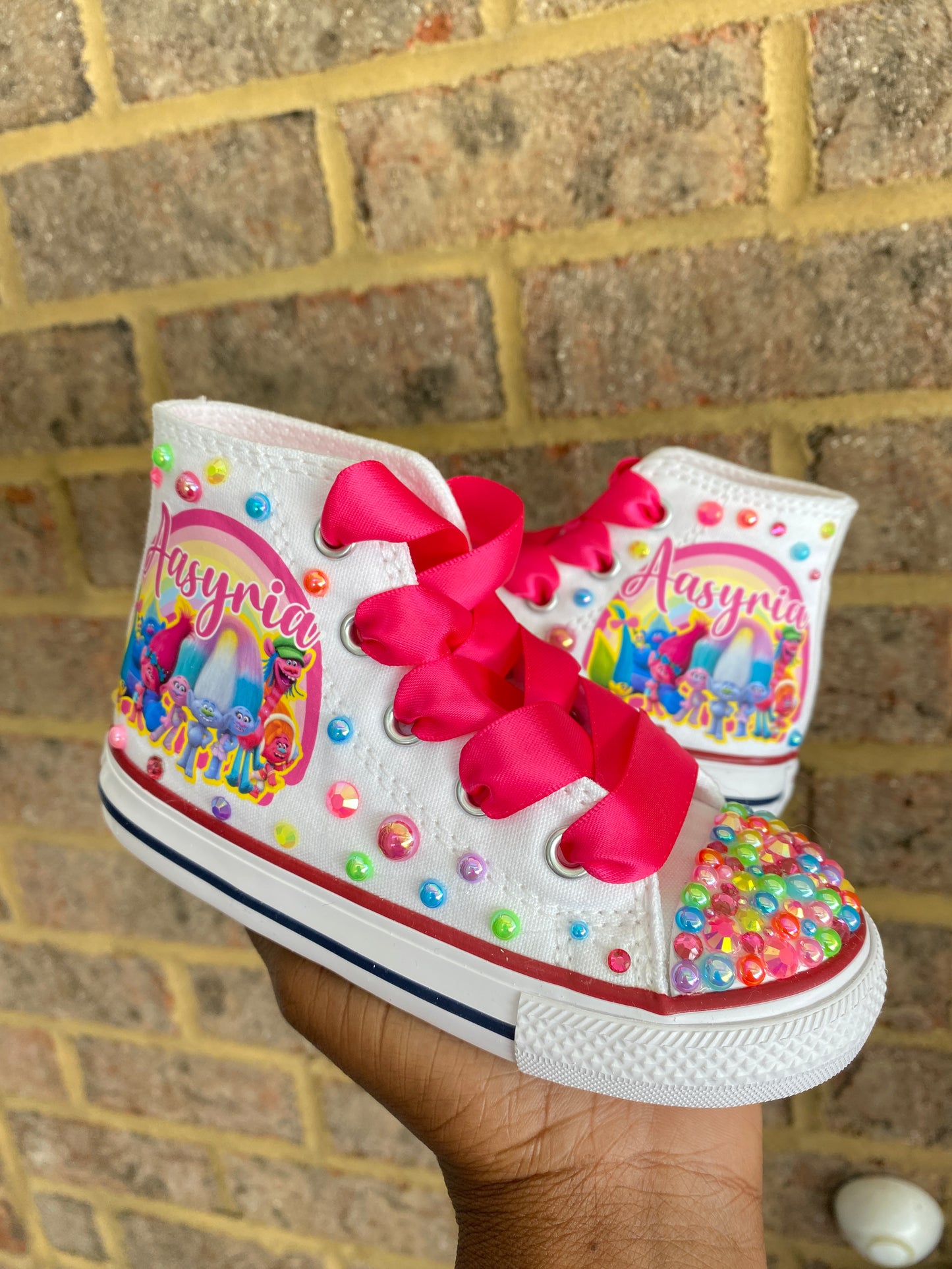 Troll Bling Converse Sneakers, troll sneakers, Blink personalize troll sneakers