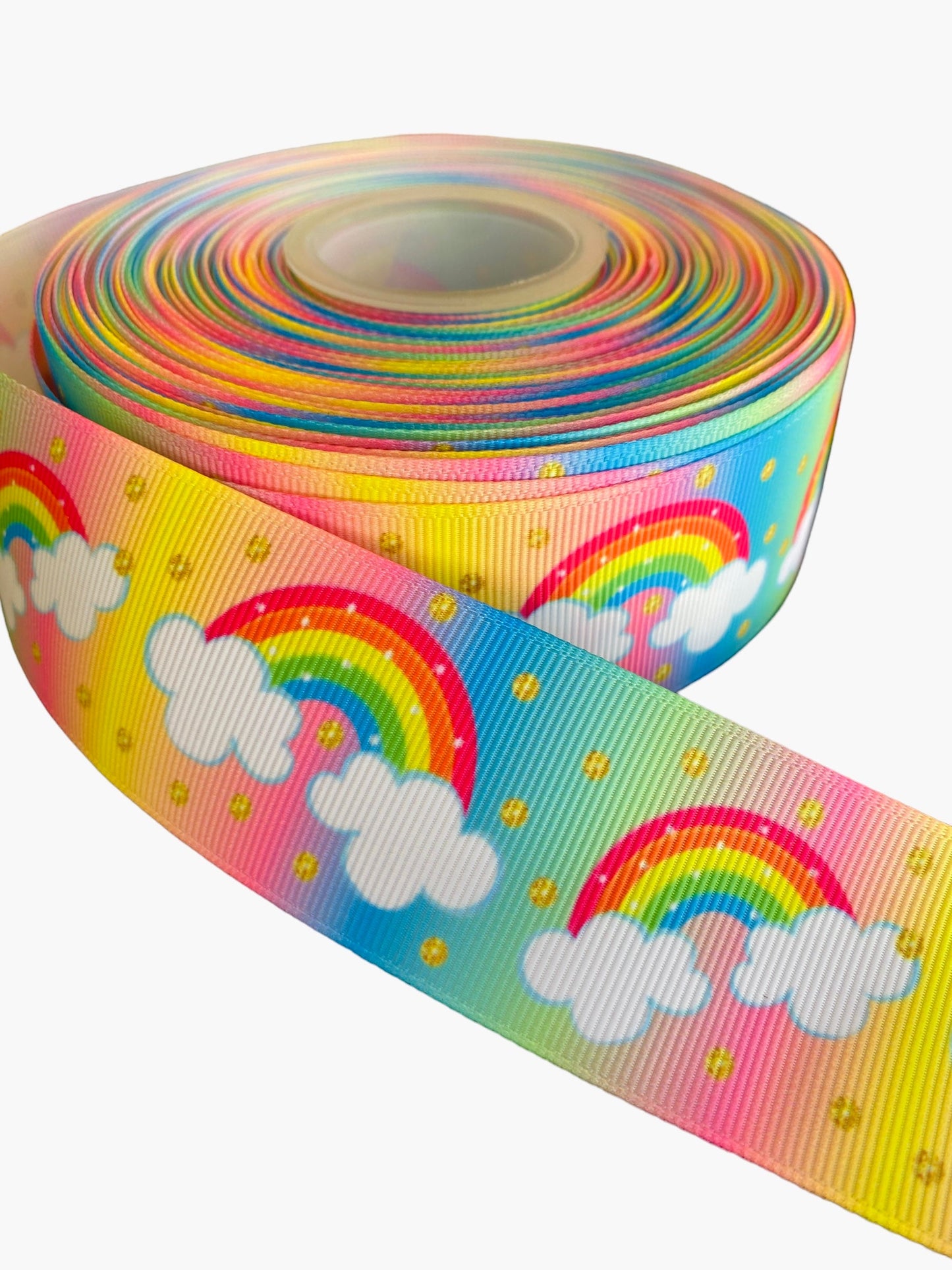#C116 Rainbow multicolor Ribbon (38mm /1.5 inches) 1 yard 🟢