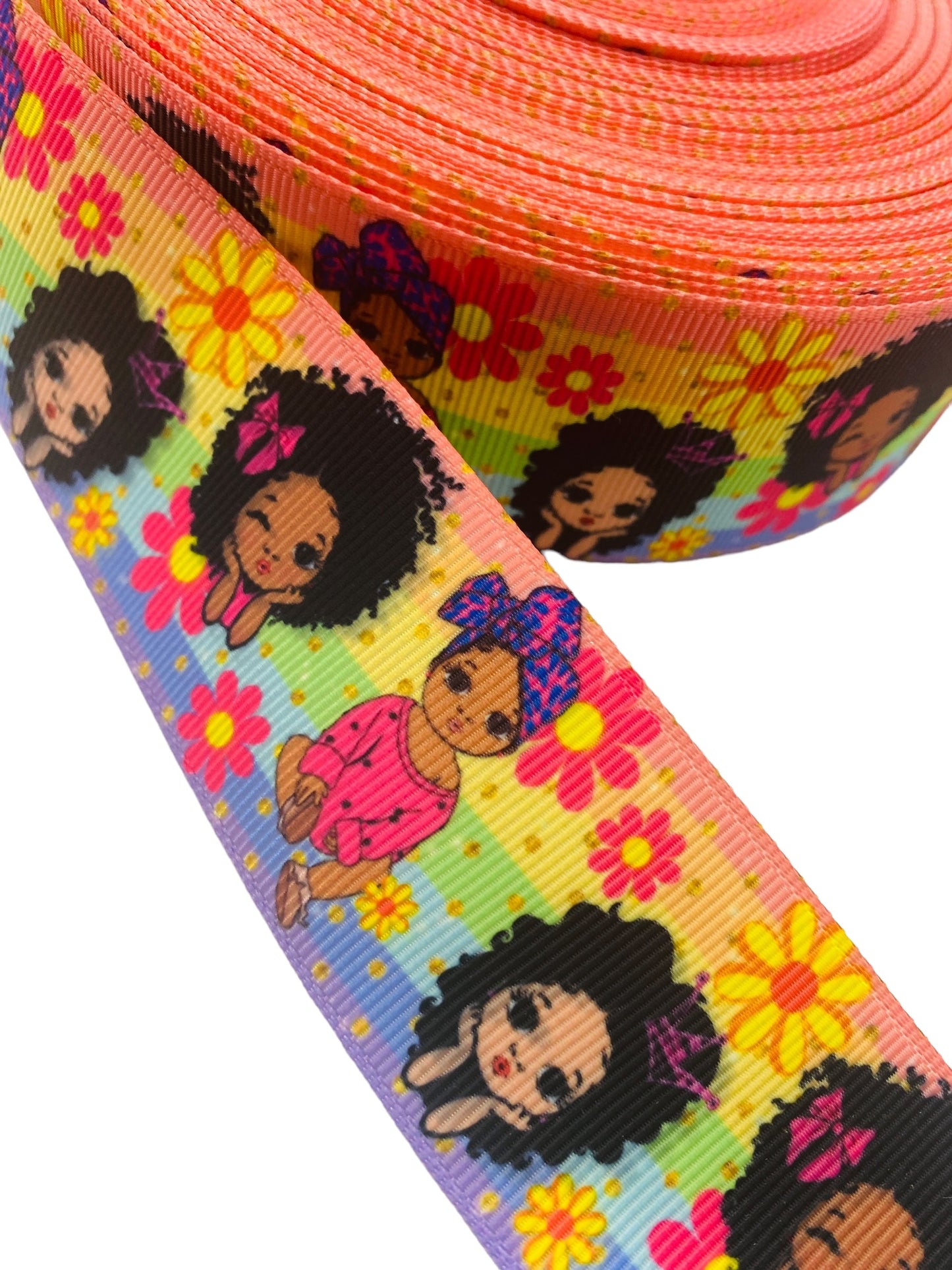 #C45 (Black Girl Ribbon 38mm/ 1.5 Inch Ribbon) 🟢