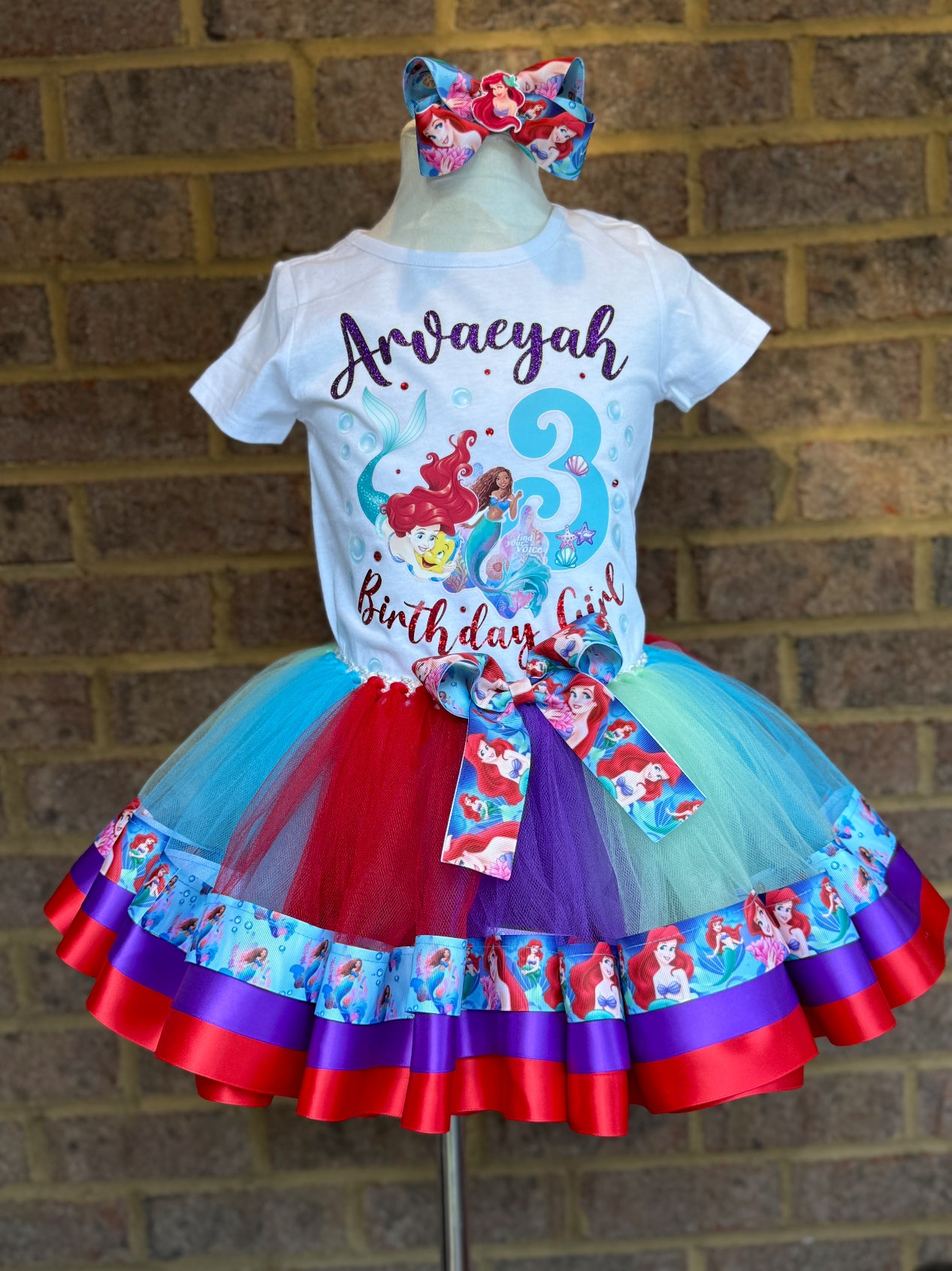 Little Mermaid tutu outfit with matching shoes,