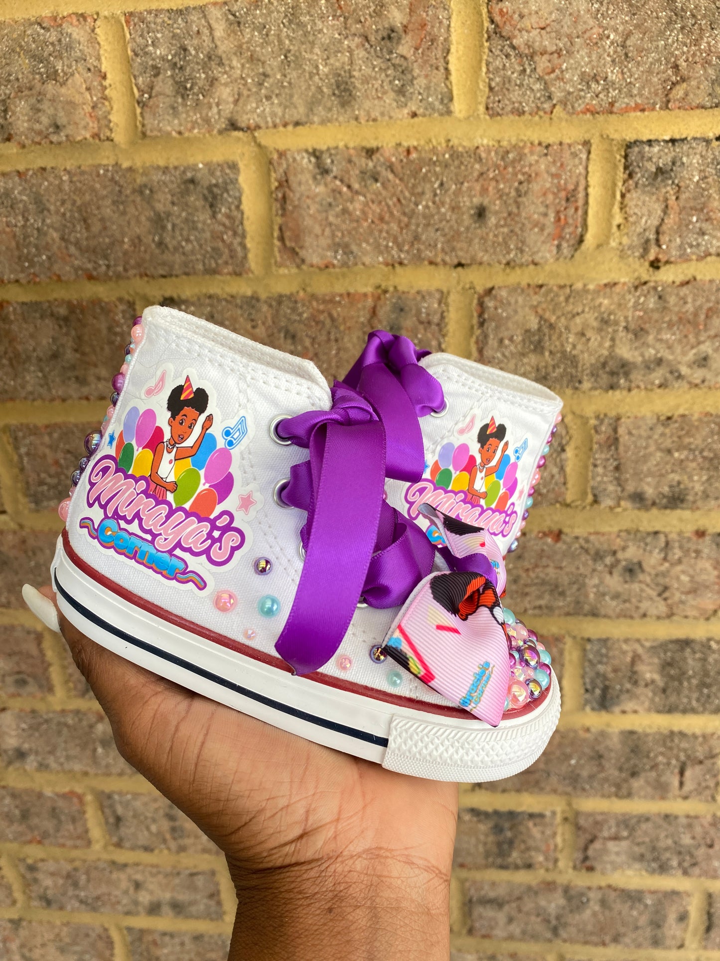 Gracie Corner Bling Converse Sneakers, Personalize Gracie corner sneakers