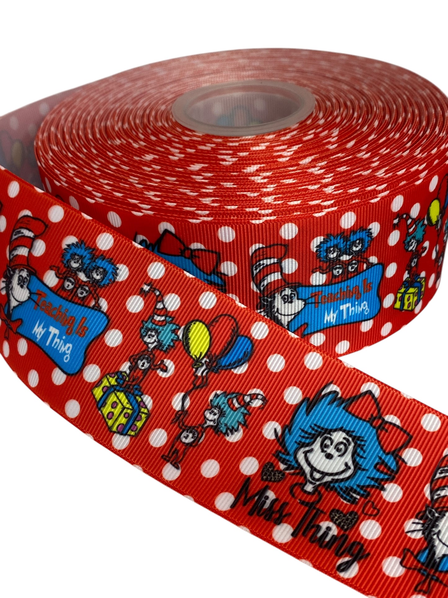 #263 (2 Inch / 50mm Ribbon, Doctor Suss Ribbon 🟣 dr Suss Ribbon