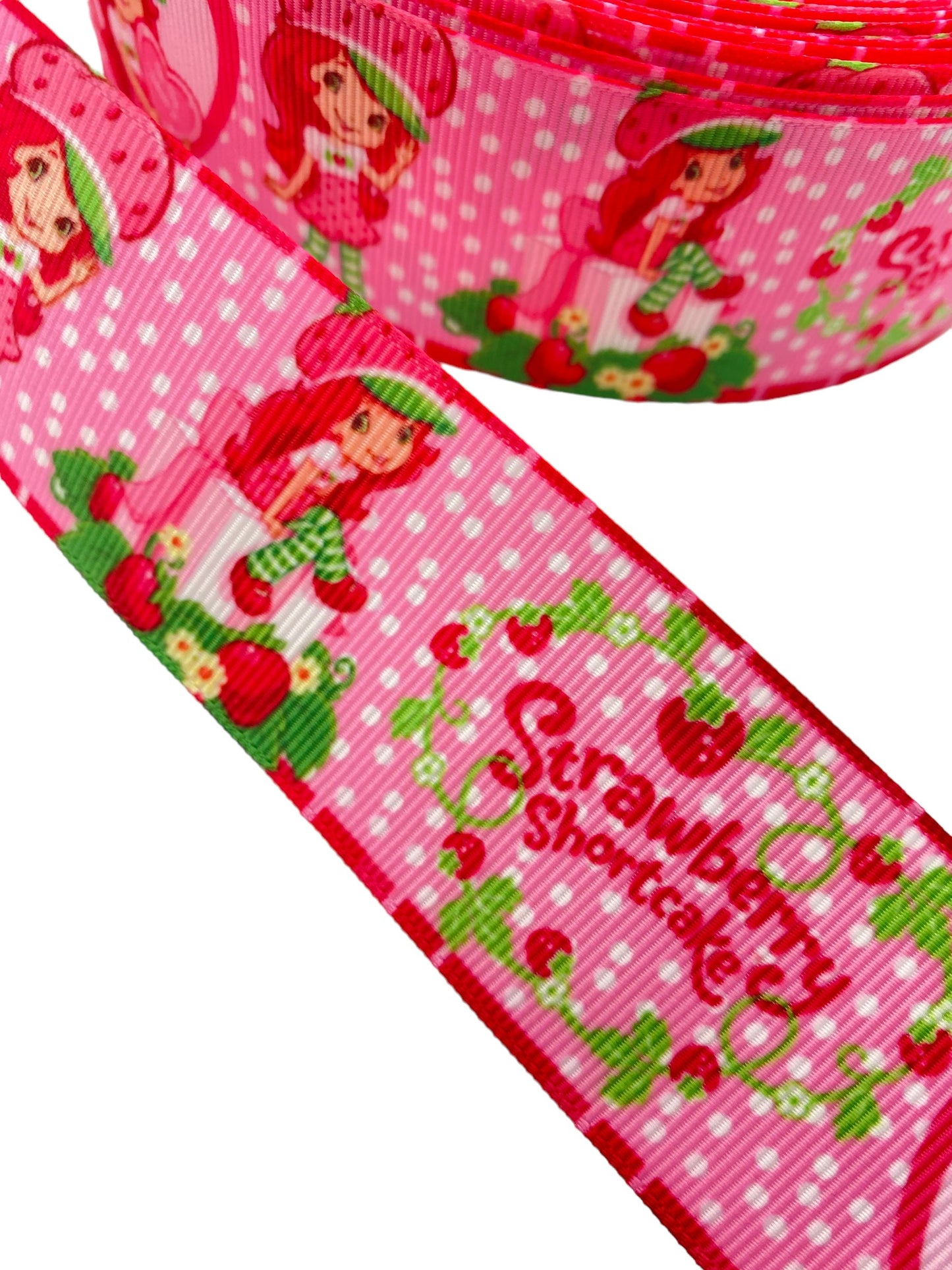 #C87 (38mm / 1.5 inch Ribbon, Strawberry Shortcake Ribbon (1 Yard) 🟢