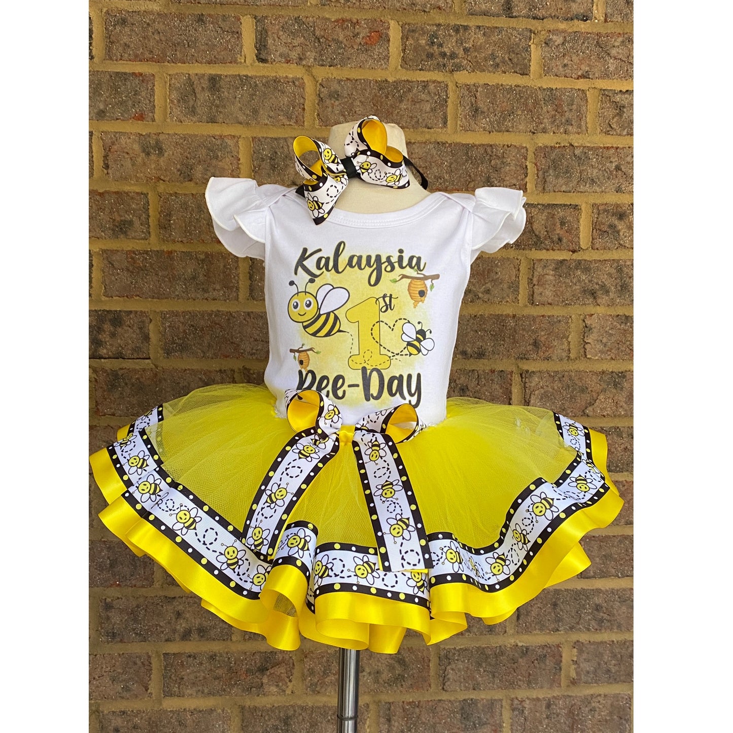 Bee Tutu Outfit Bees Birthday outfit Bee Birthday tutu set