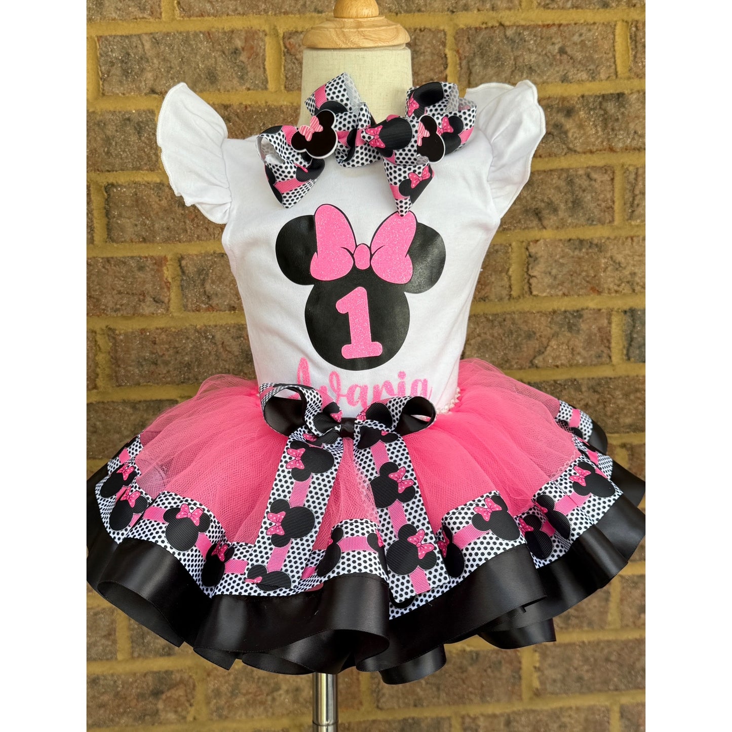 Minnie Mouse tutu set, Minnie Mouse tutu outfit, Minnie Mouse Birthday Outfit 6