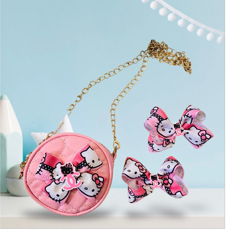 π Kids handbag with hair clips π