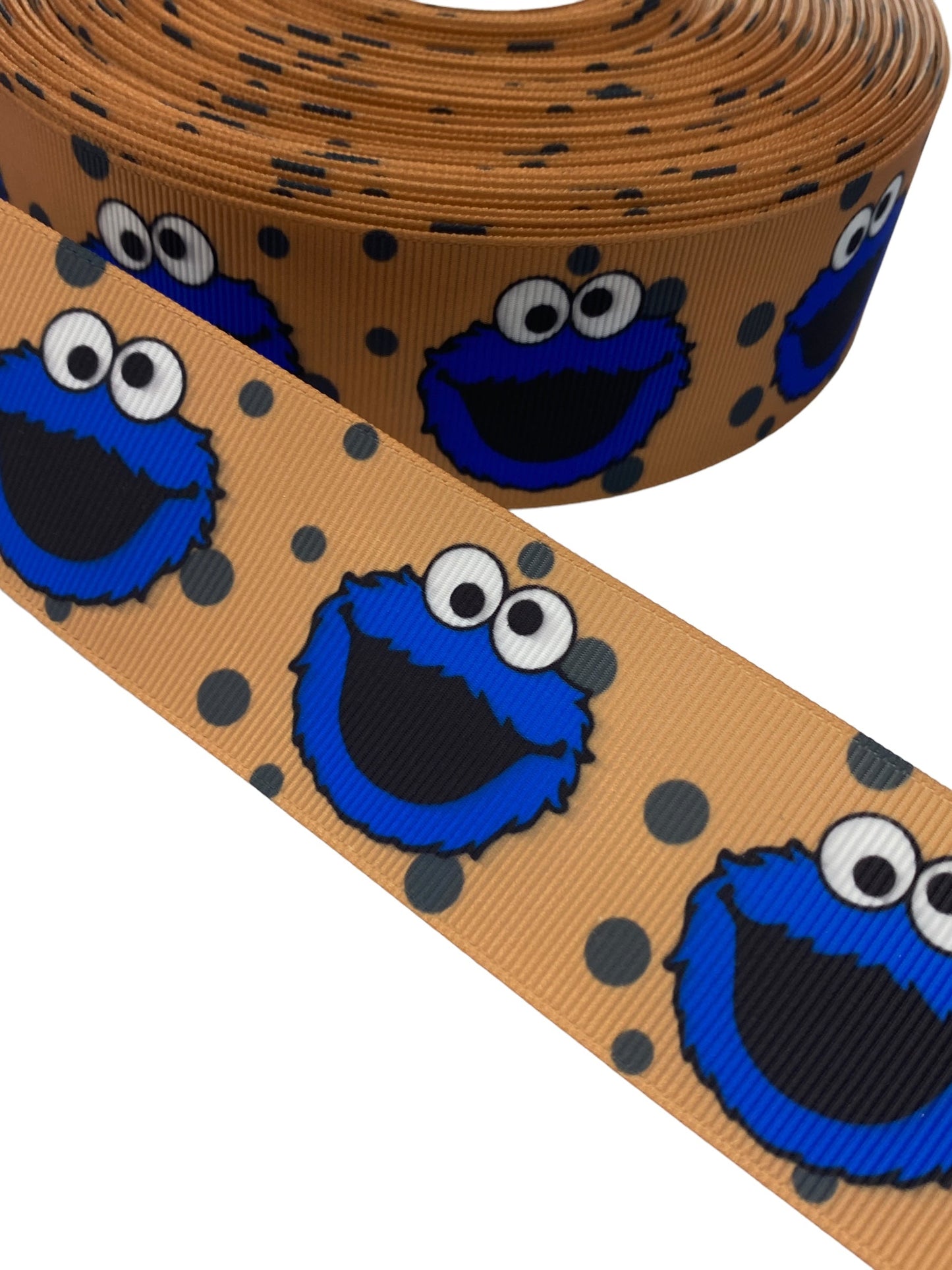 #C54 ( Cookie Monster Ribbon 38mm/1.5 Inch Ribbon) 🟢