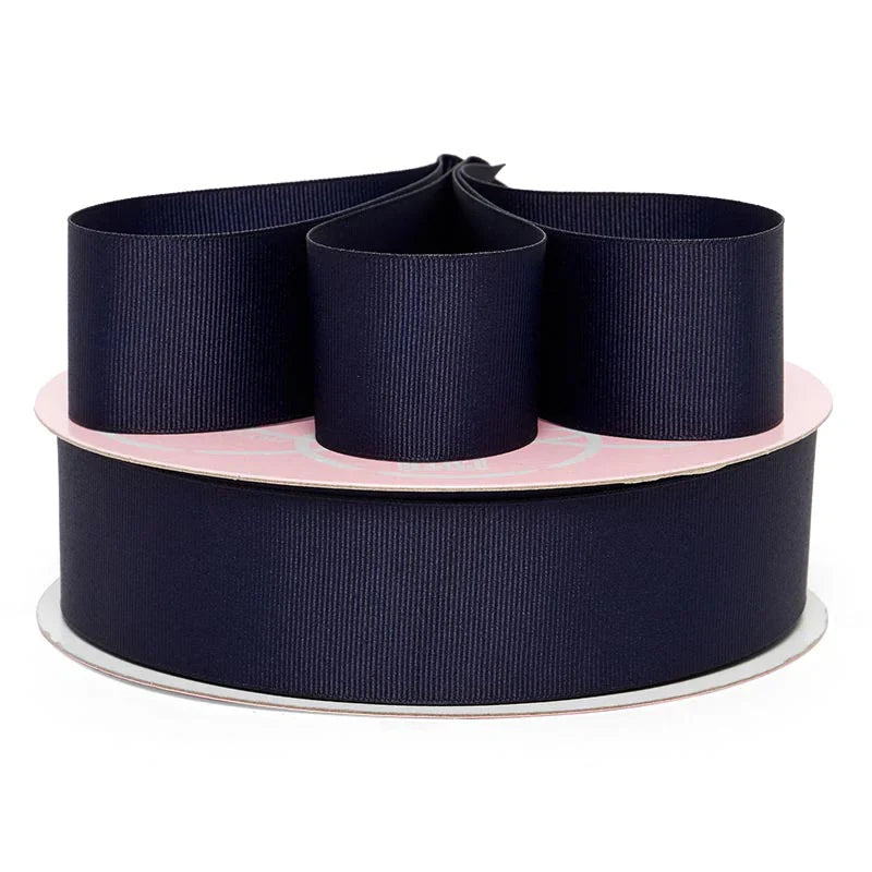 ๐ 3 Yards ๐ 1.5inch/38mm Navy Blue Solid Color Grosgrain Ribbon