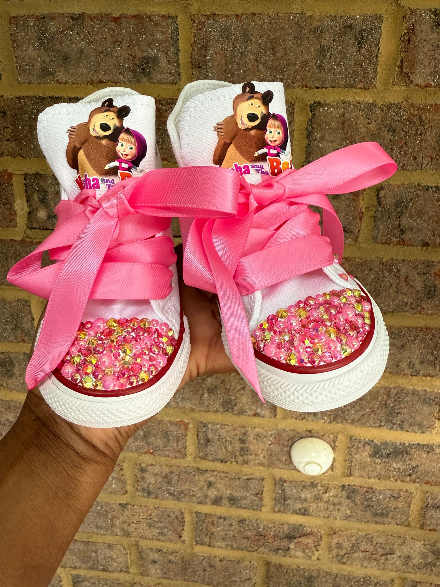 Marsha and Bear Bling Converse Sneakers, Marsha and Bear Bling shoes