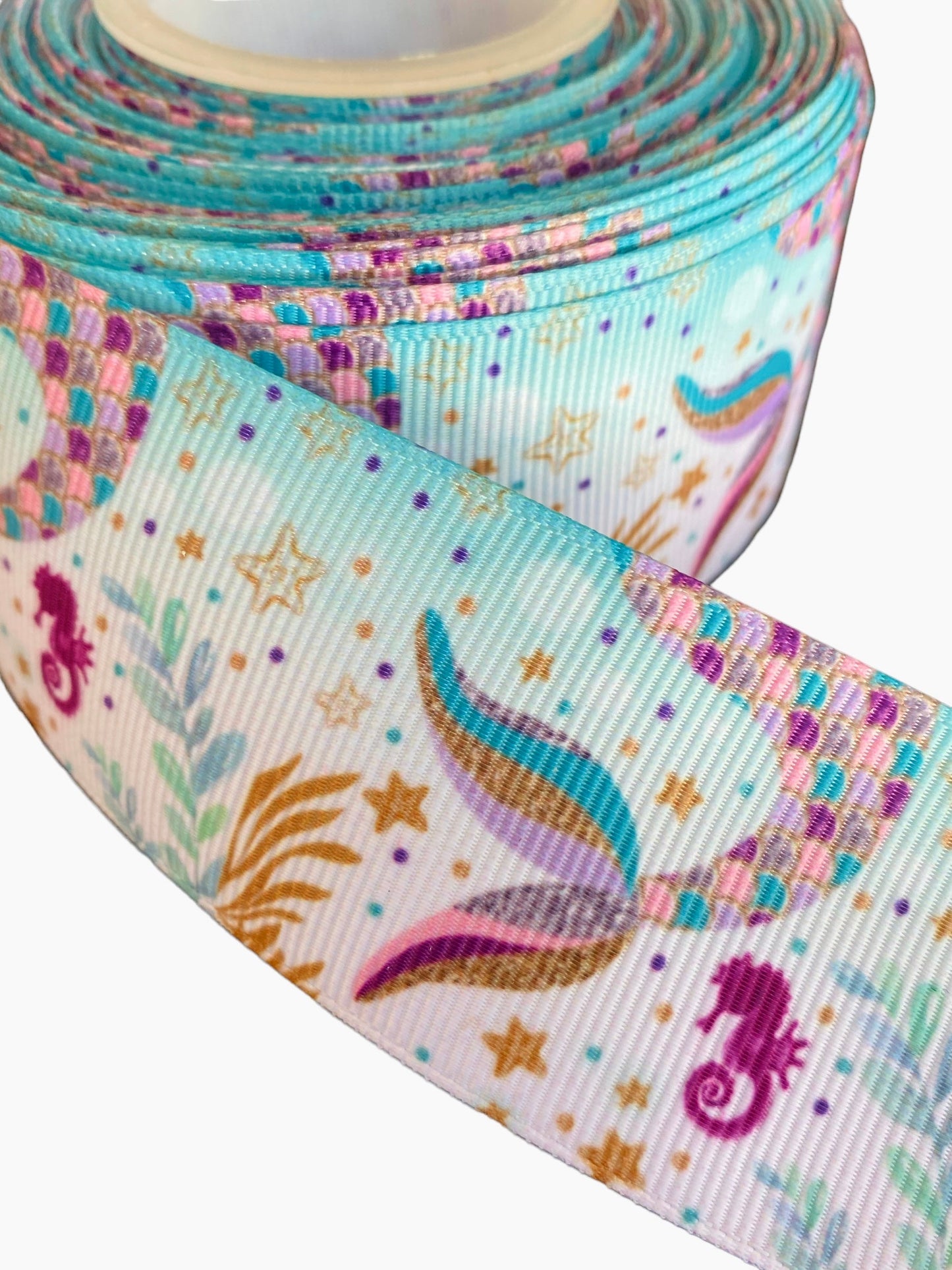#C104 ( Mermaid Tail Ribbon (38mm /1.5 inches) 1 yard 🟢