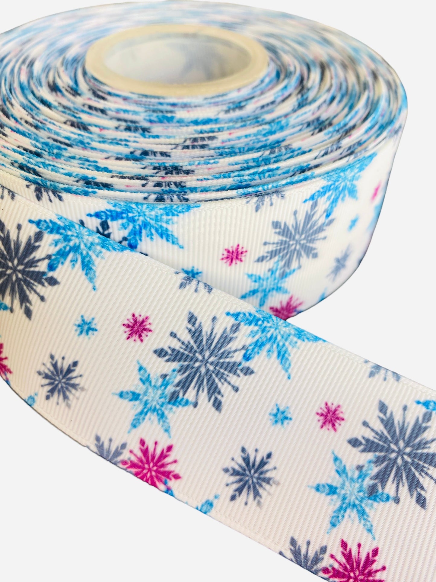 #C114 ( Snow Flakes Ribbon (38mm /1.5 inches) 1 yard 🟢