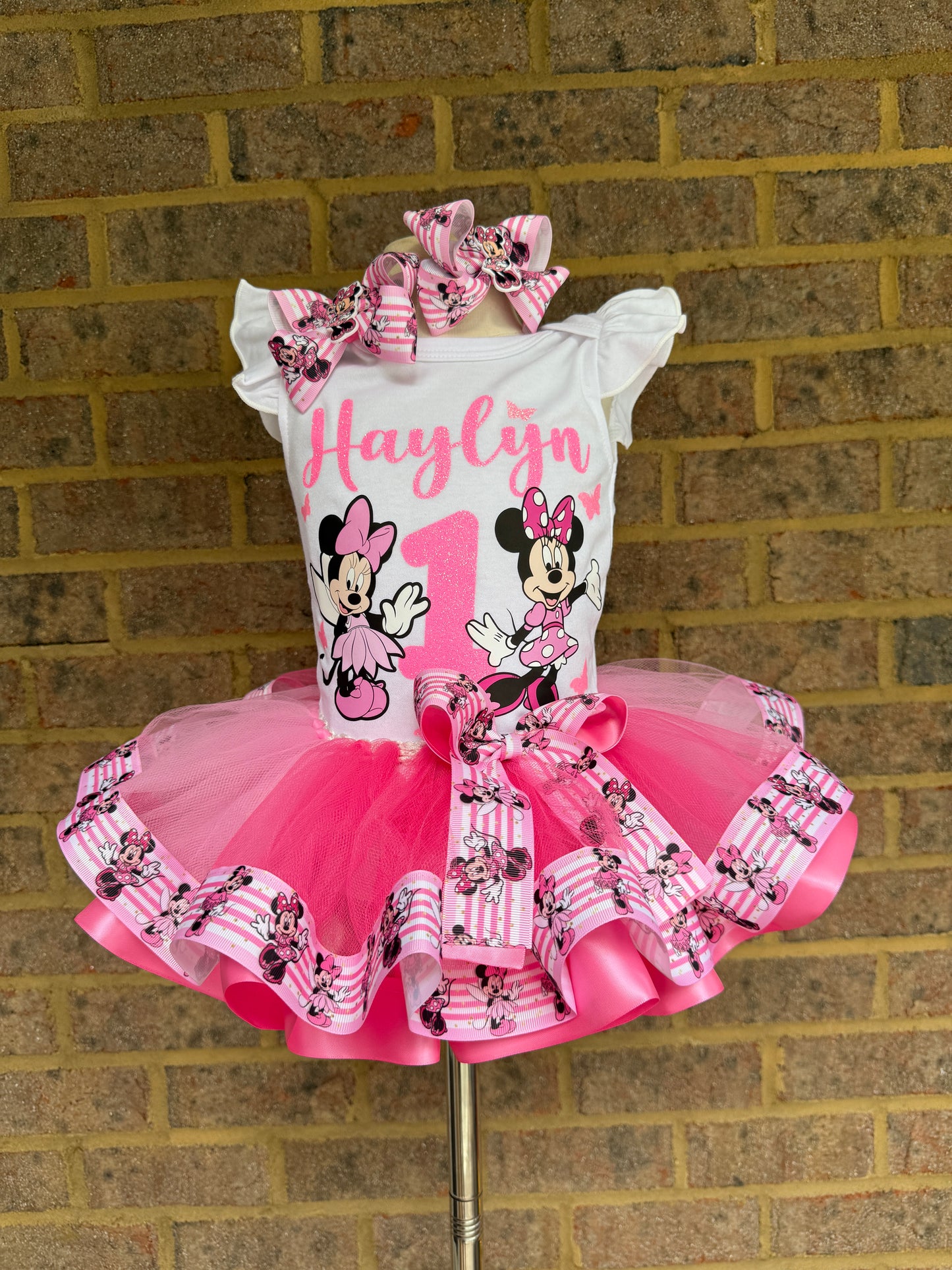 Minnie Mouse tutu set, Minnie Mouse tutu outfit, Minnie Mouse Birthday