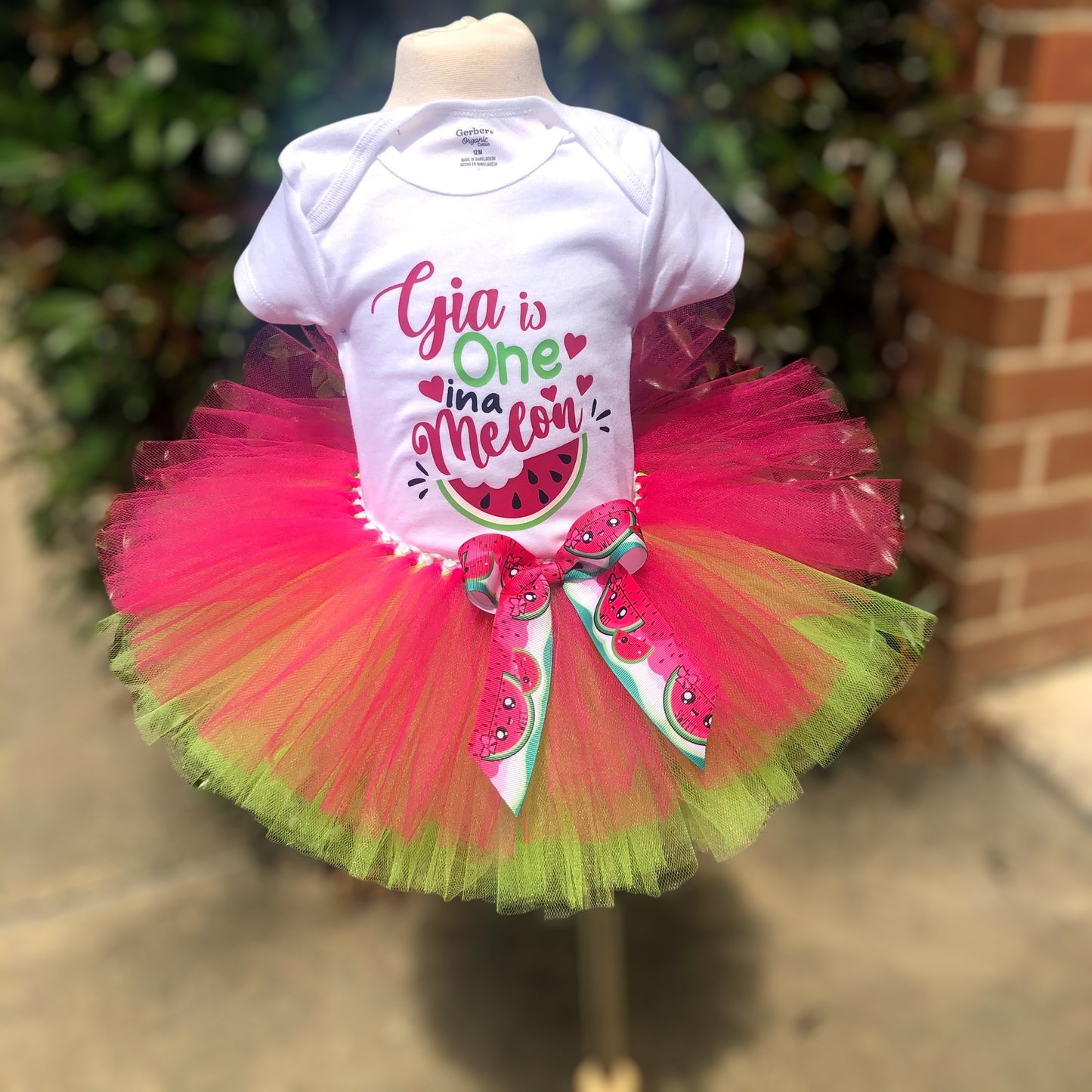 Melon Tutu Outfit one in a melon Birthday tutu