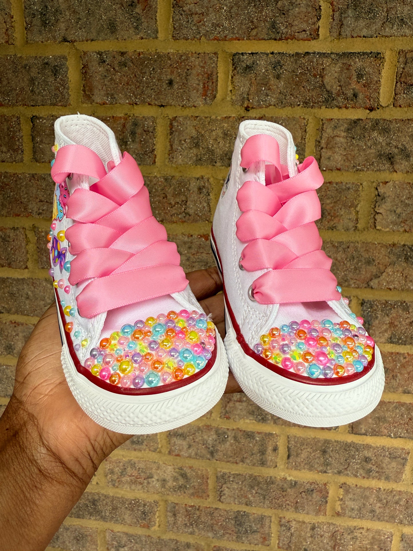 Candy Land Personalized Sneakers, Bling Converse Shoes