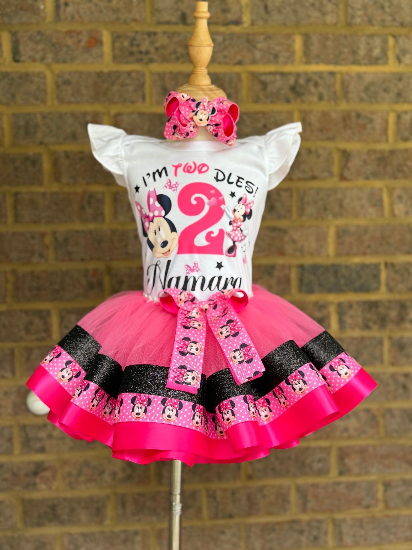 Minnie Mouse tutu set, Minnie Mouse tutu outfit, Minnie Mouse Birthday