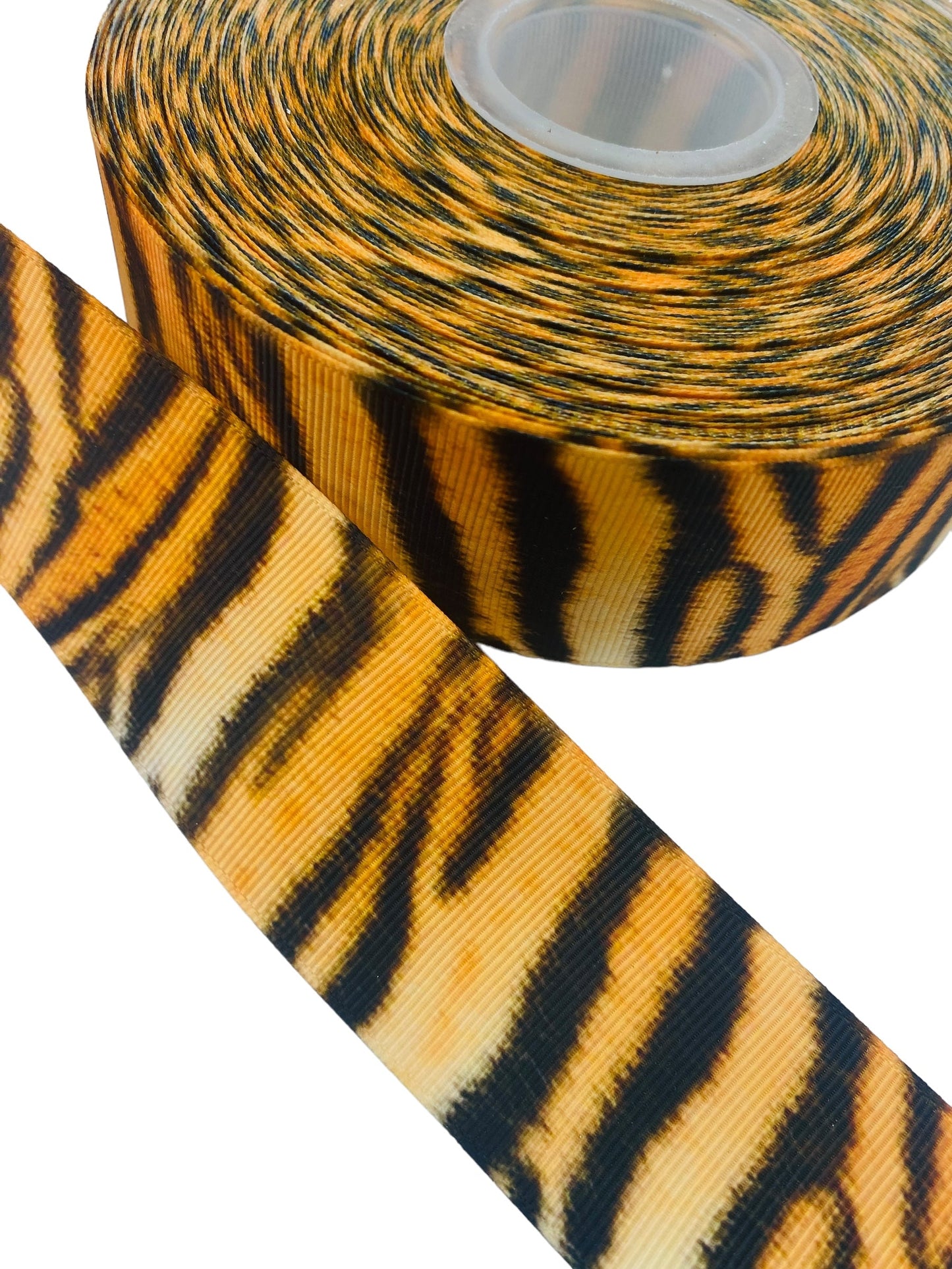 #C37 (Tiger Print Ribbon 38mm/ 1.5 Inch Ribbon) 1 Yard 🟢