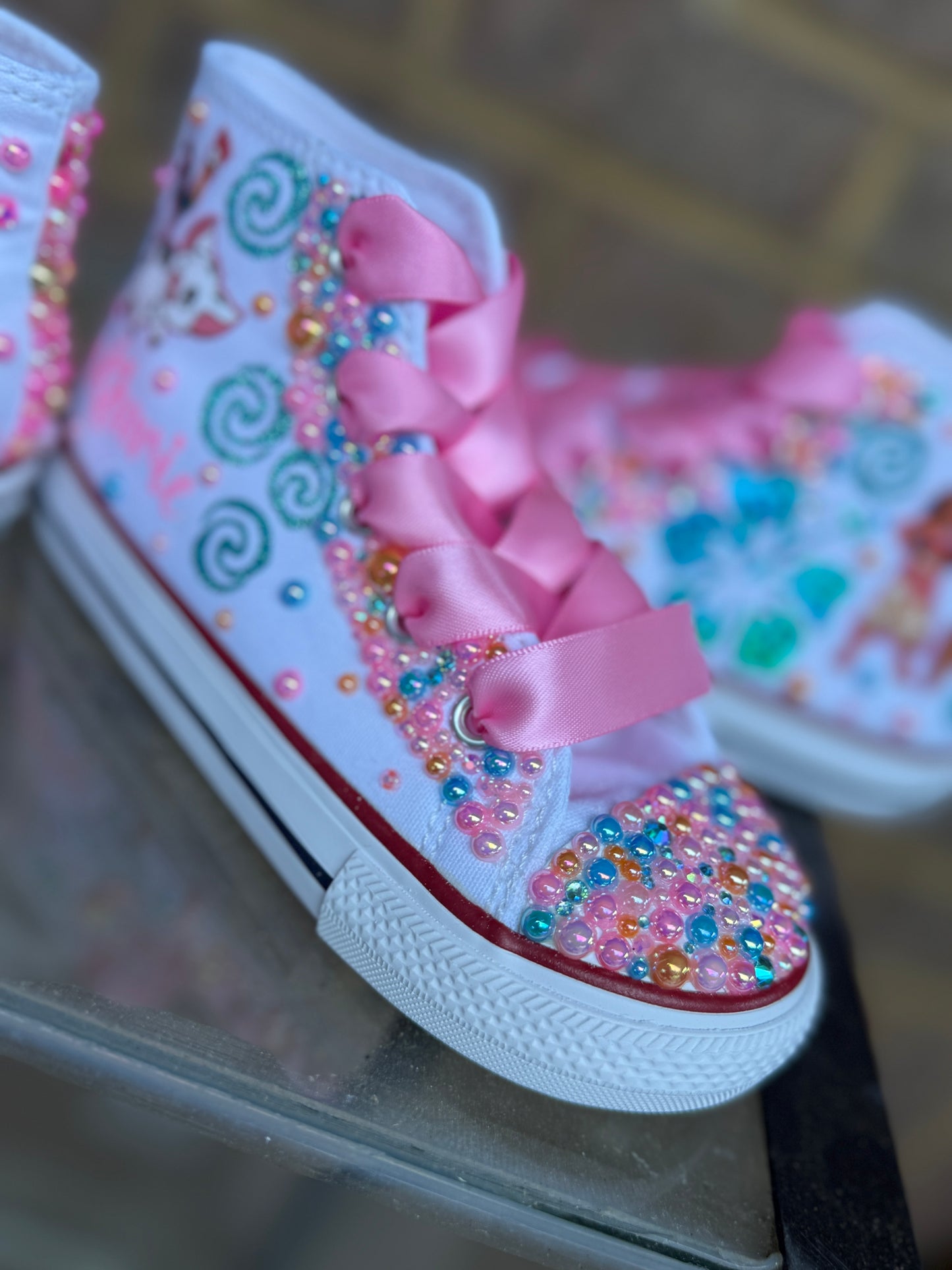 Moana Bling Converse Sneakers, Moana Shoes, Moana Sneakers