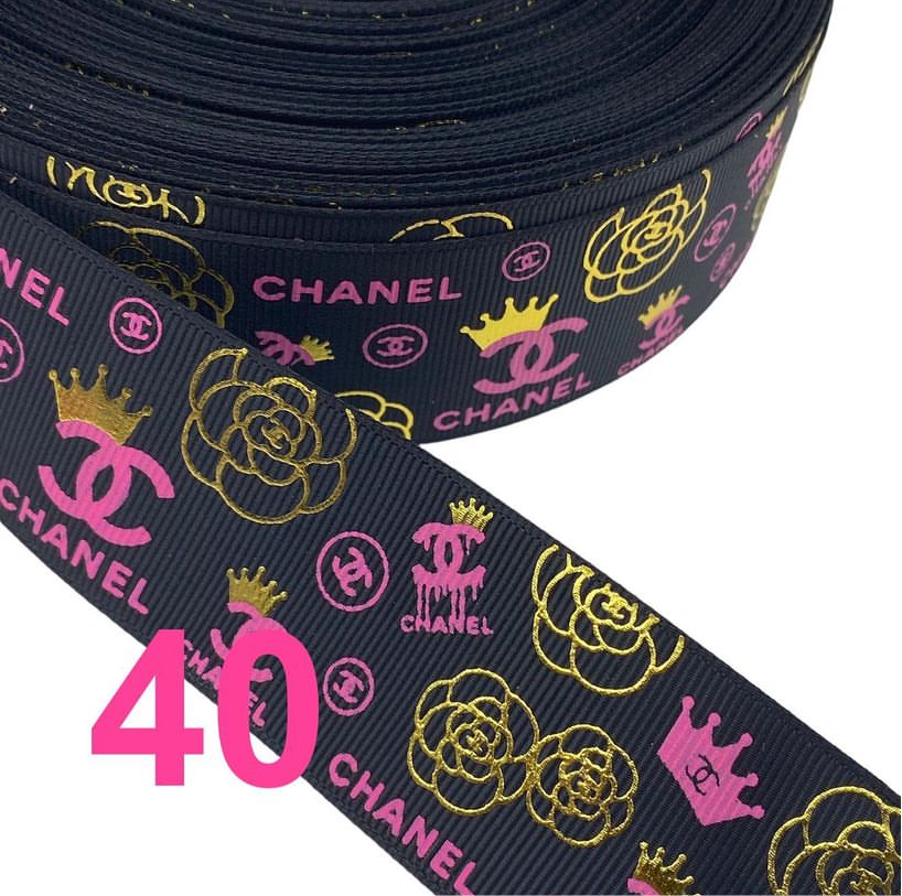 #40 Ribbon (1 yard) 38mm/ 1.5 inches Foil Ribbon