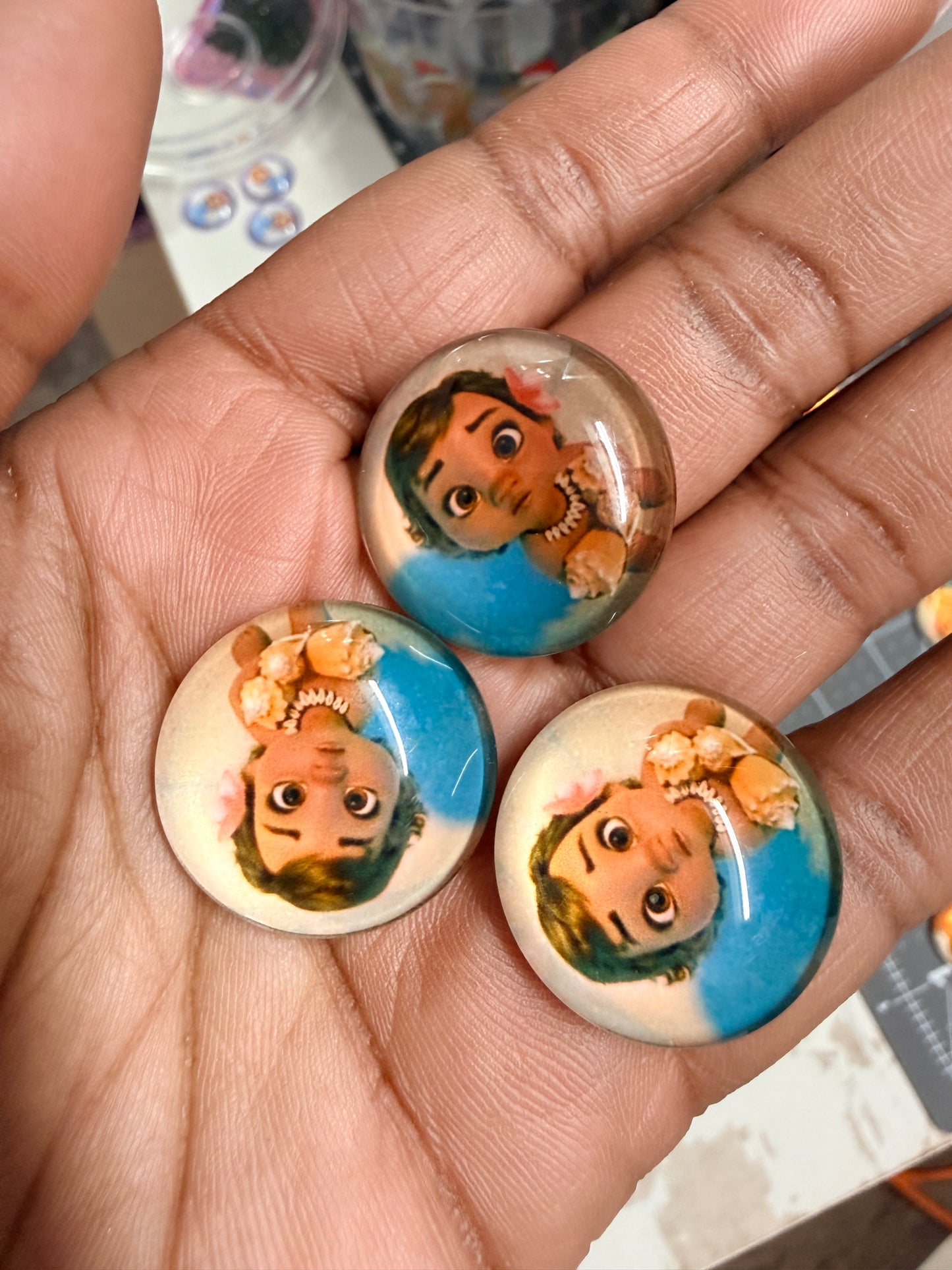 Glass Embellishments ( set of 3)