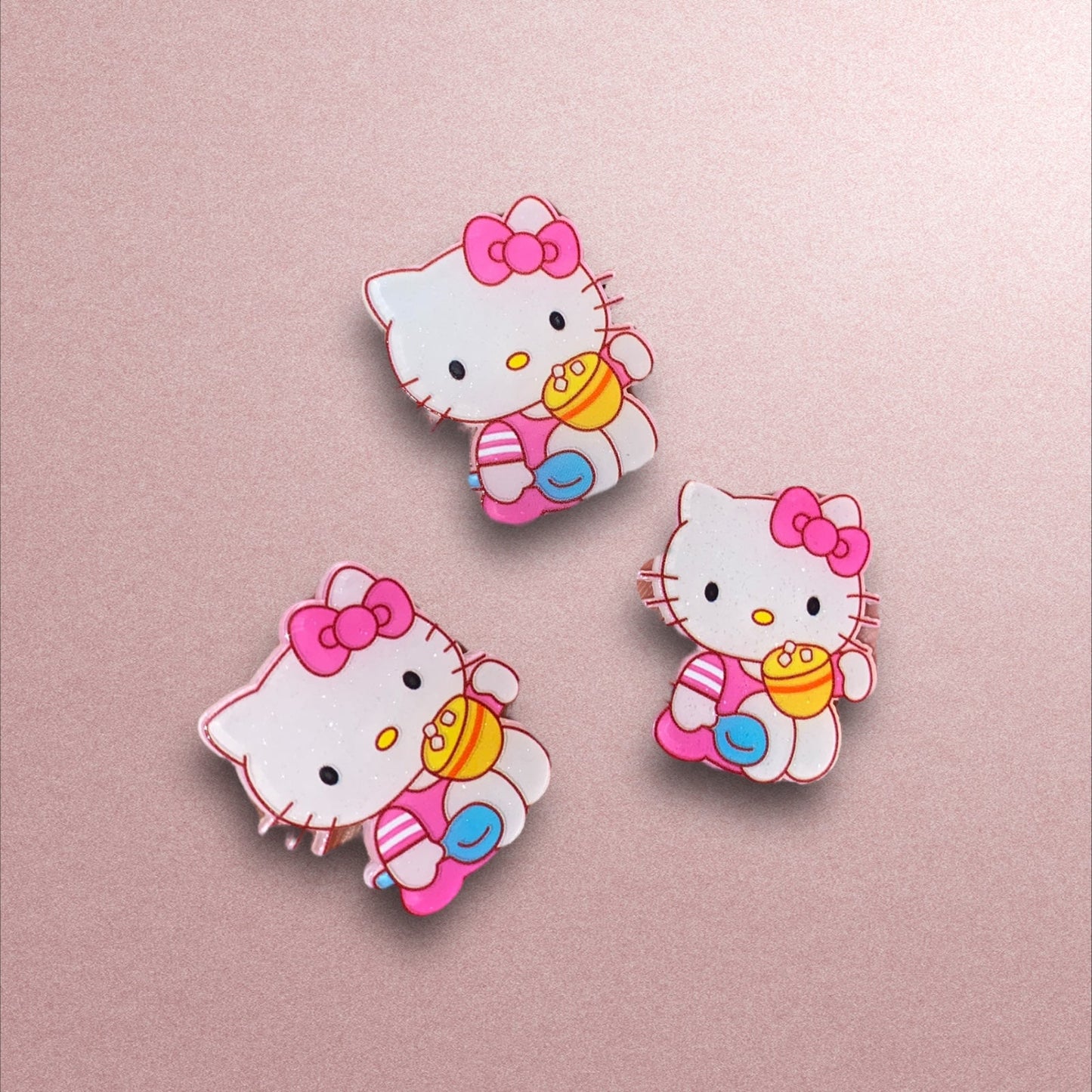 3D Hello Kitty Glitter Resin Planar (Price is for 1 piece)