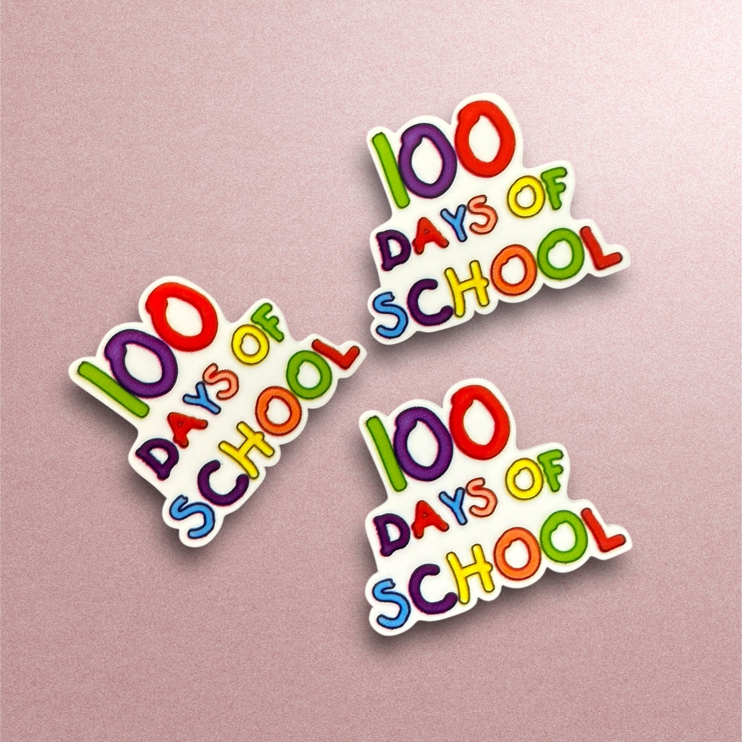 100 Days of School Resin Planar ( 1 piece)