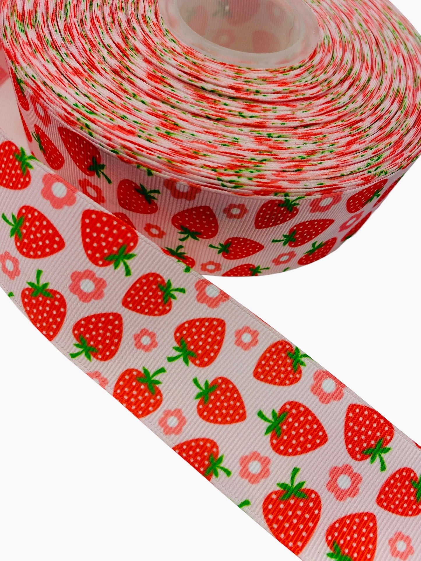#C33 (Strawberry Ribbon 38mm/ 1.5 Inch Ribbon ) 1 Yard 🟢