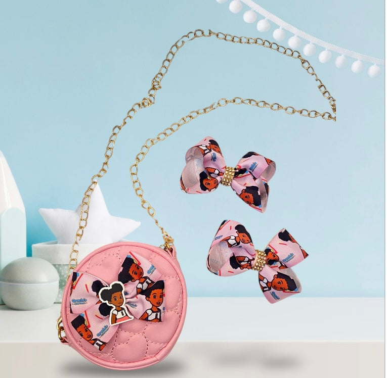 ๐Kids Handbag with Hair clips ๐