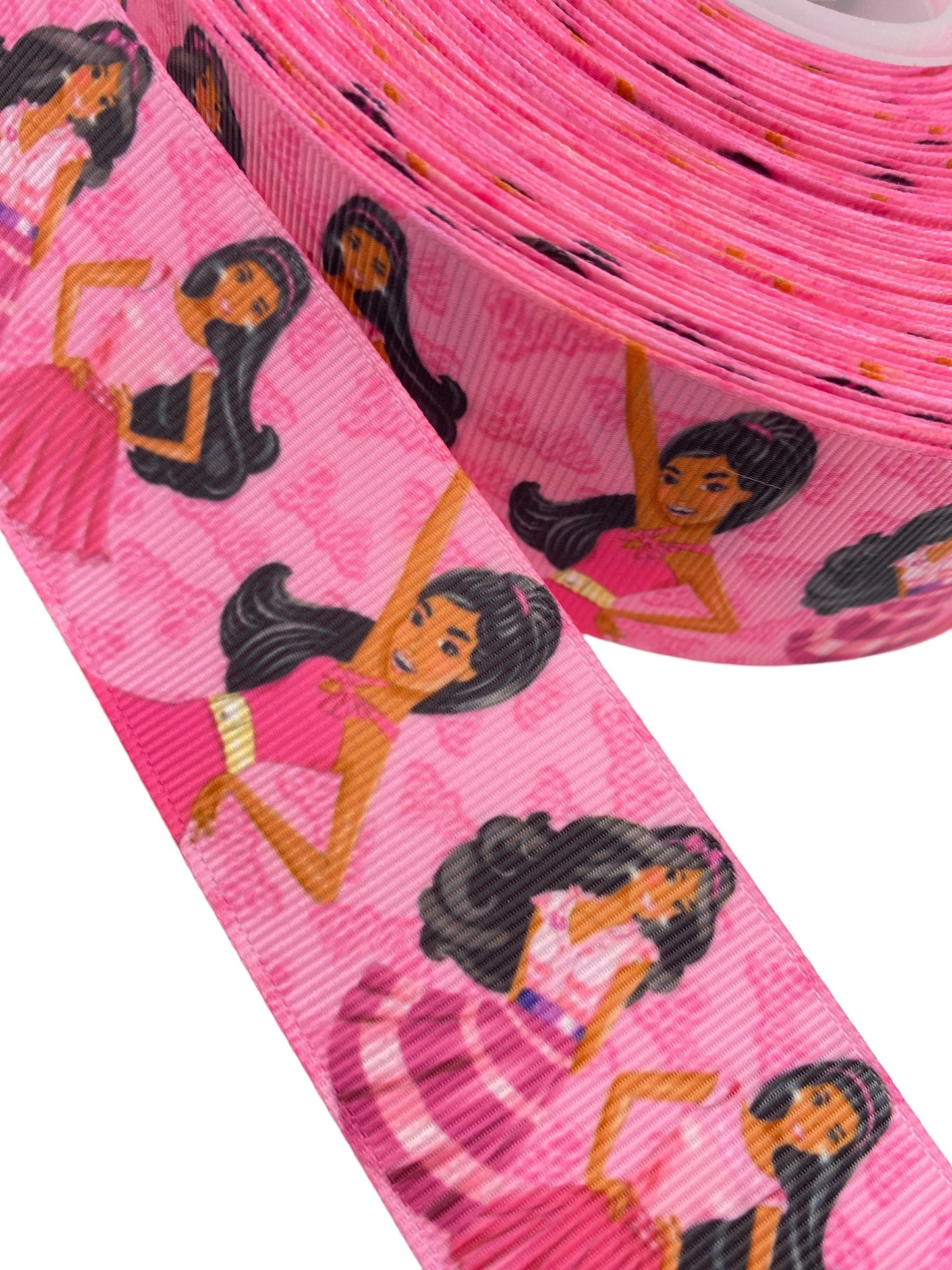 #C5 (38mm / 1.5 inch Ribbon, Black Barbie Girl Ribbon 🟢
