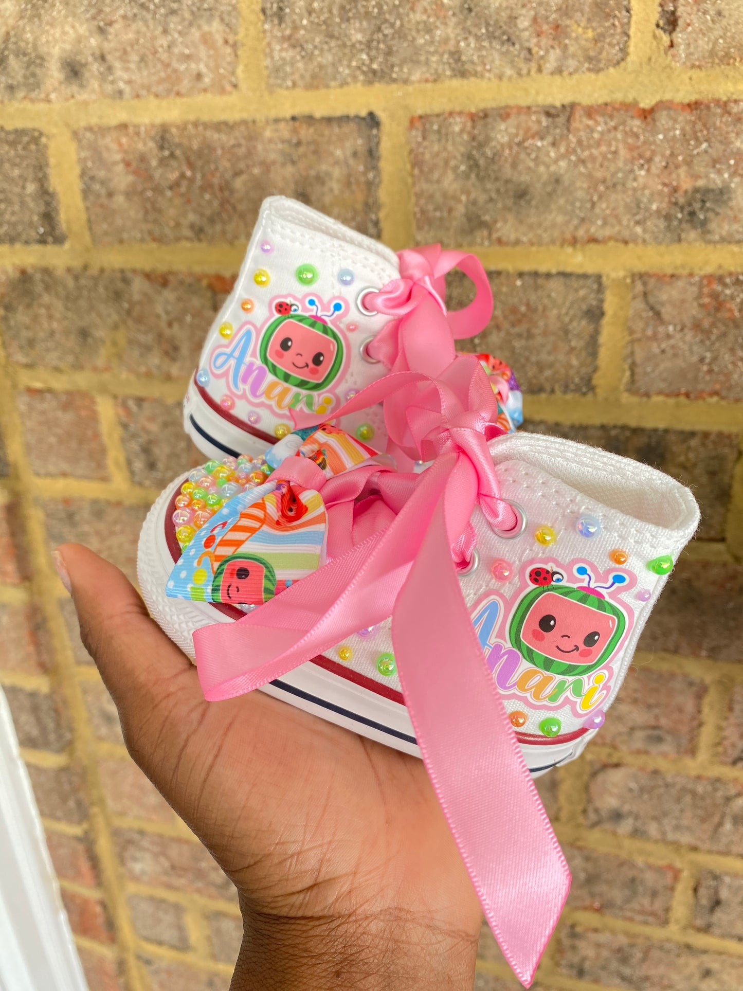 Cocomelon Bling sneakers, Cocomelon Bling personalized sneakers