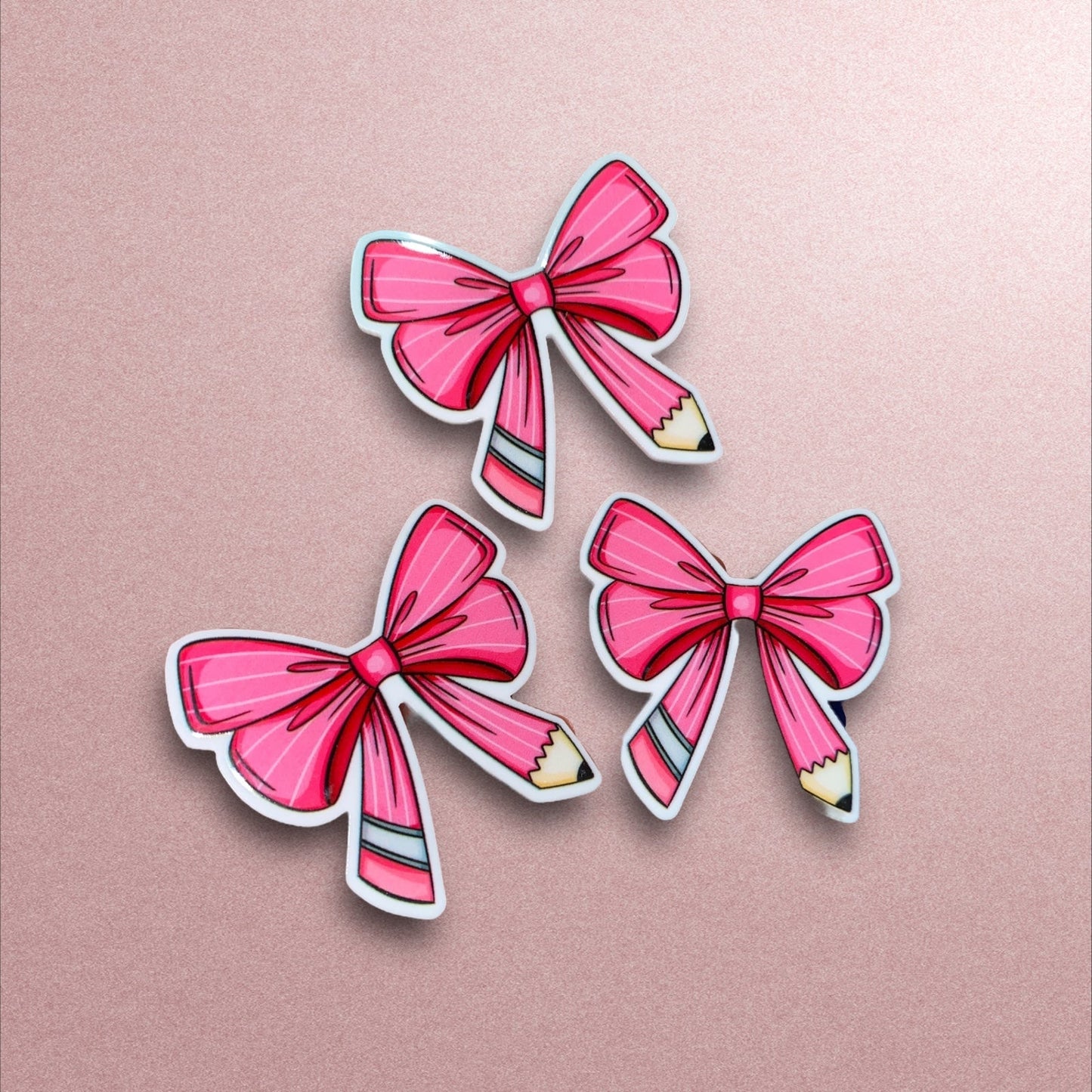 School Pencil Bow Resin Planar (Price is for 1)