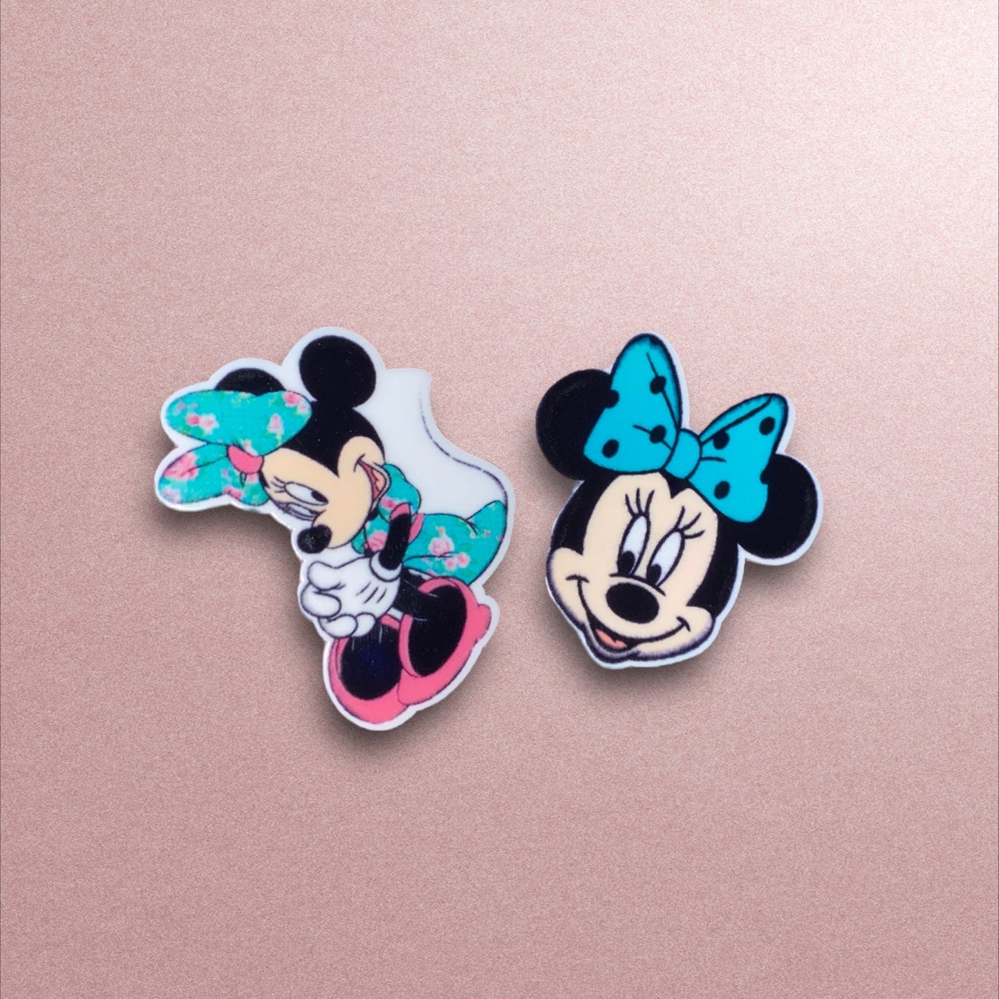 Set of 2 Minnie Mouse Resin planar